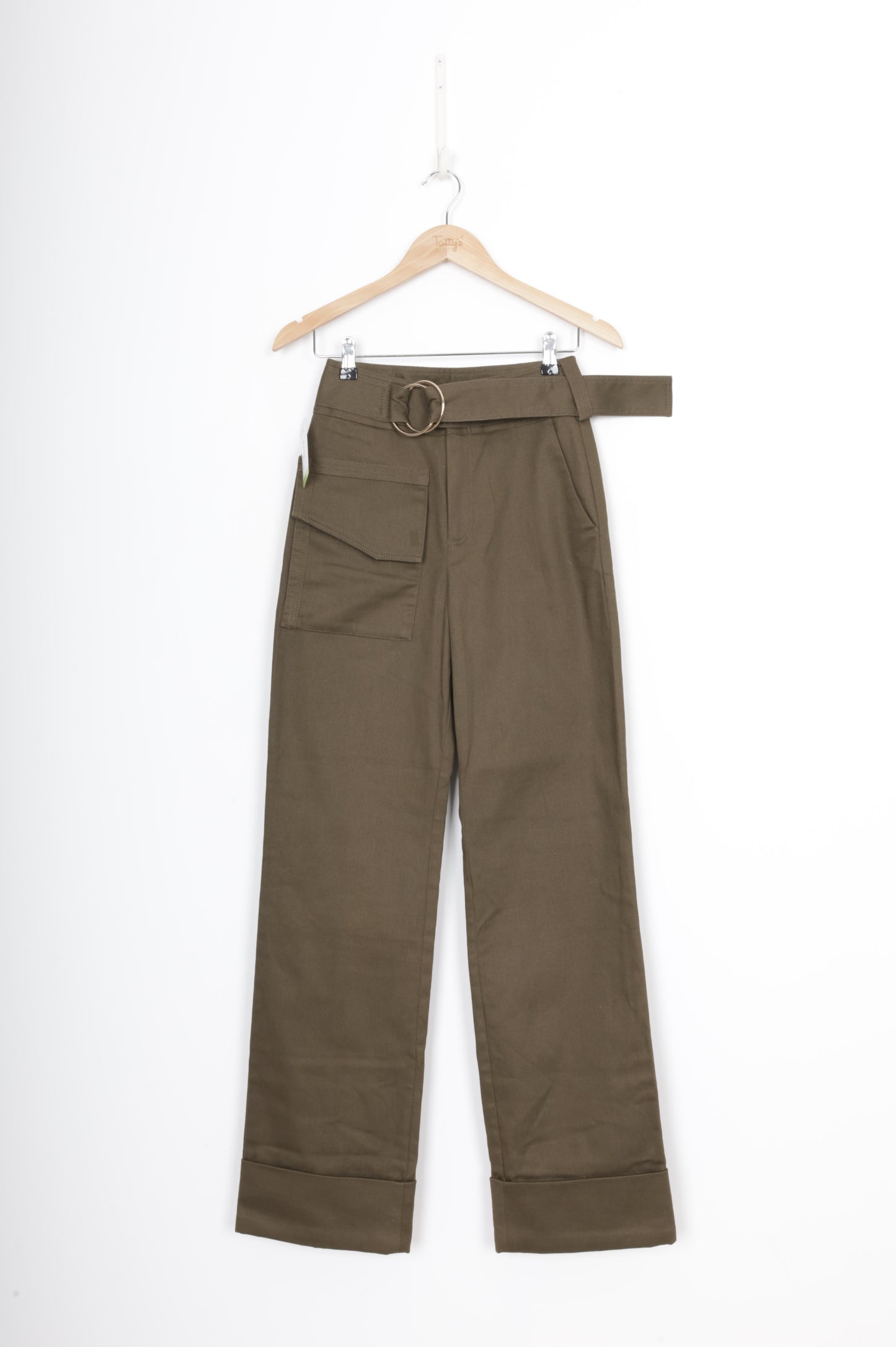 Self-Portrait Womens Green Pants Size 6