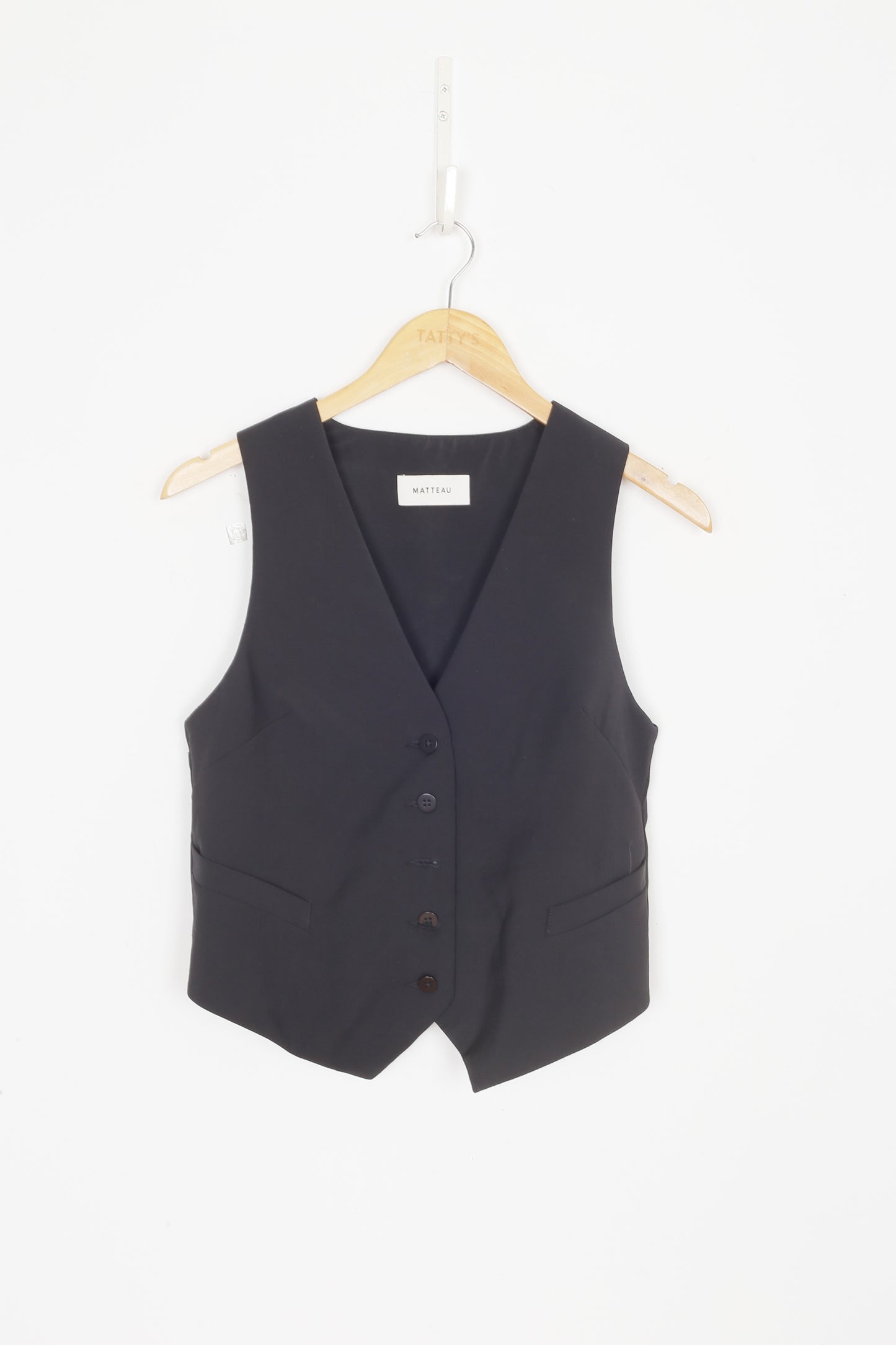 Matteau Womens Black Vest Size 8