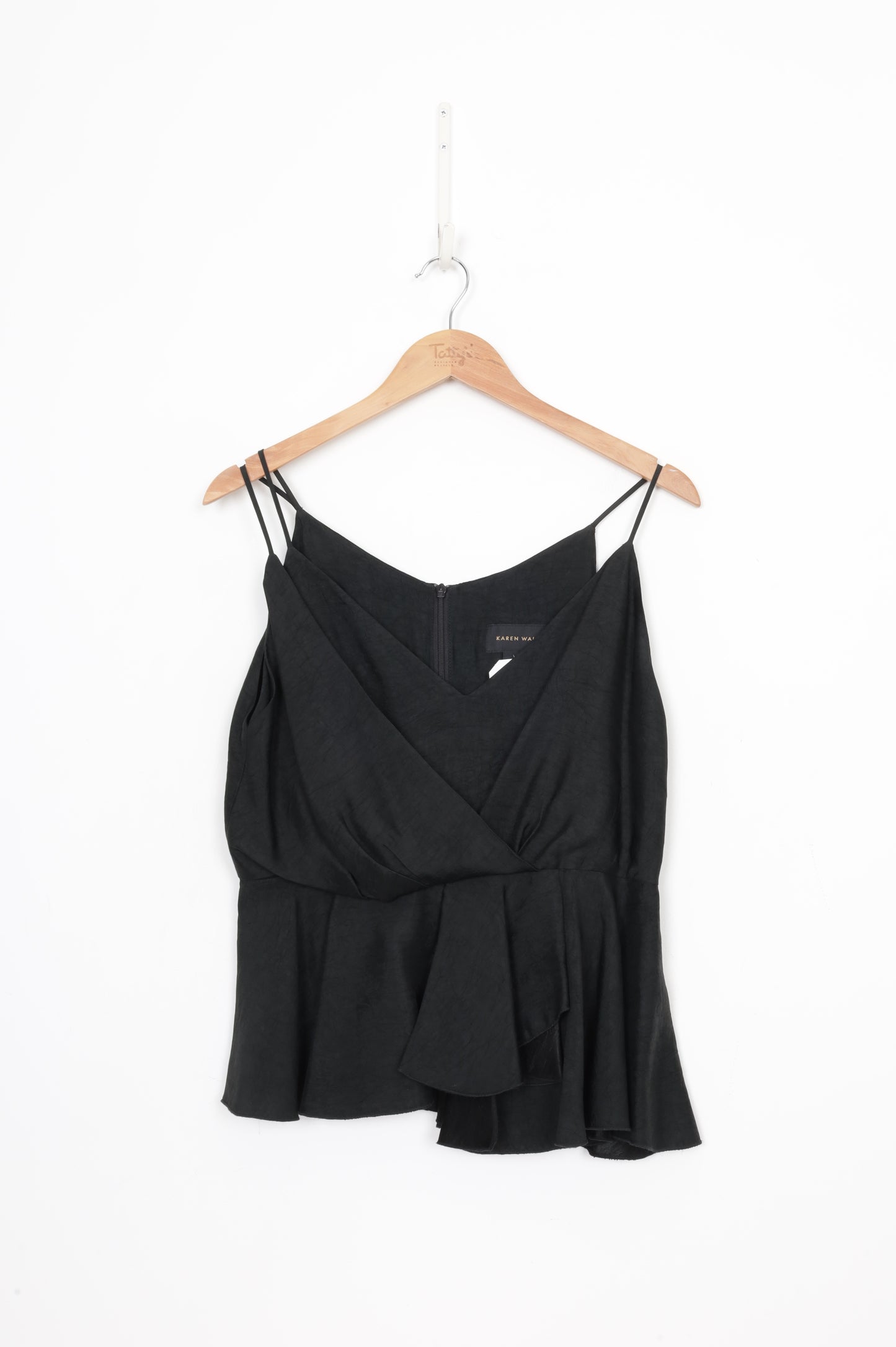 Karen Walker Womens Black Top Size 8