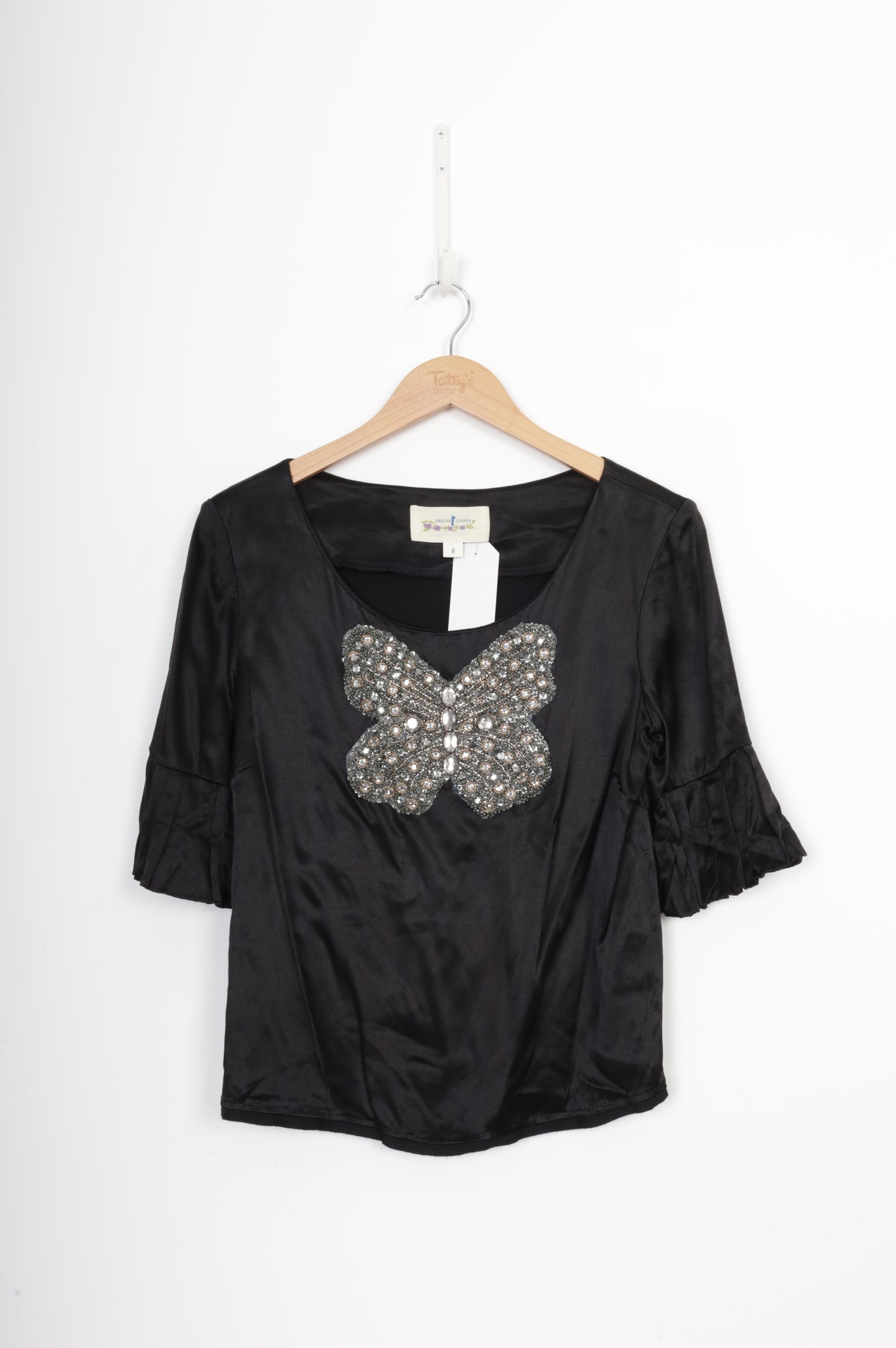 Trelise Cooper Womens Black Top Size 8