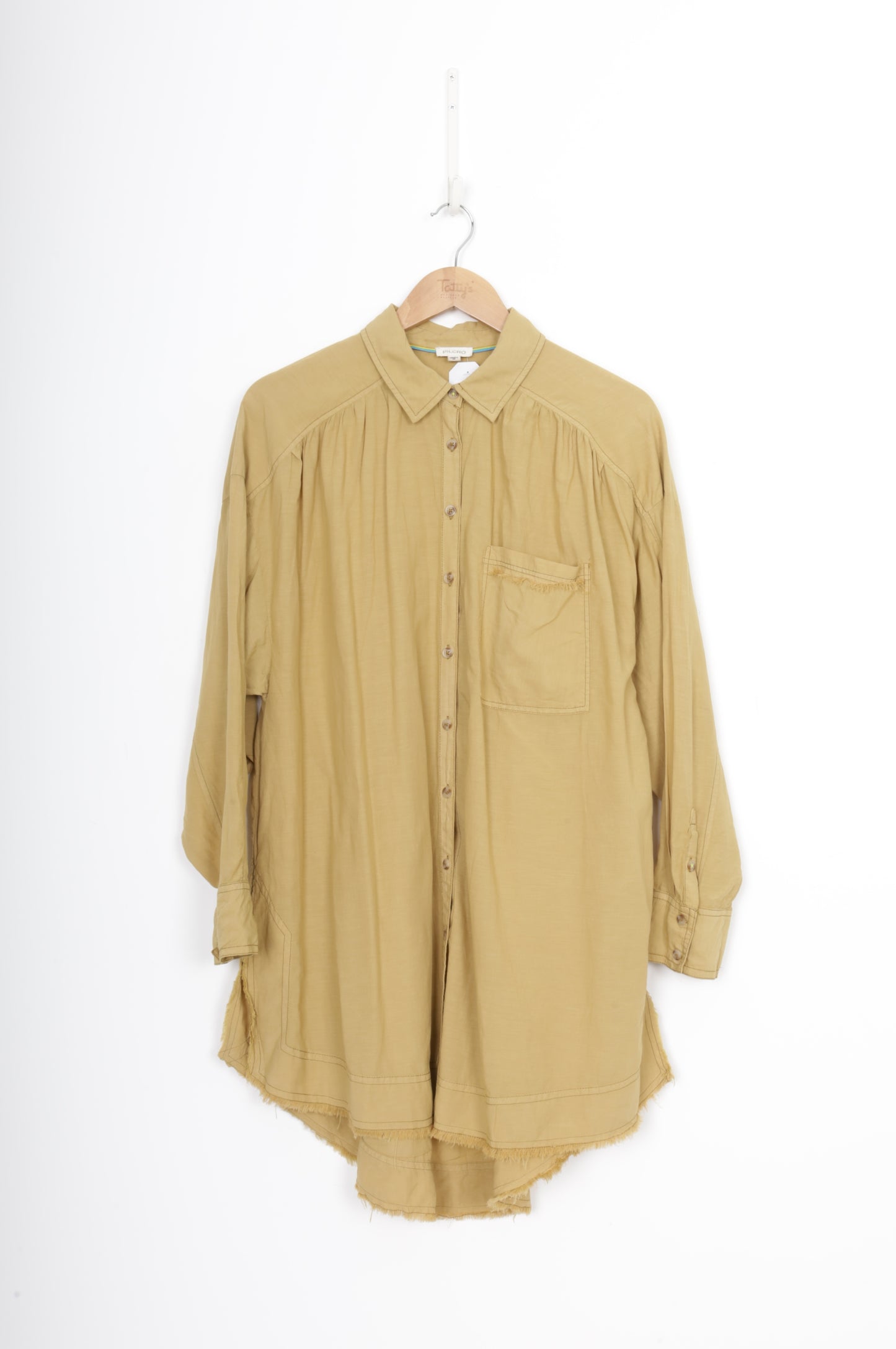 Pilcro Womens Yellow Shirt Size M