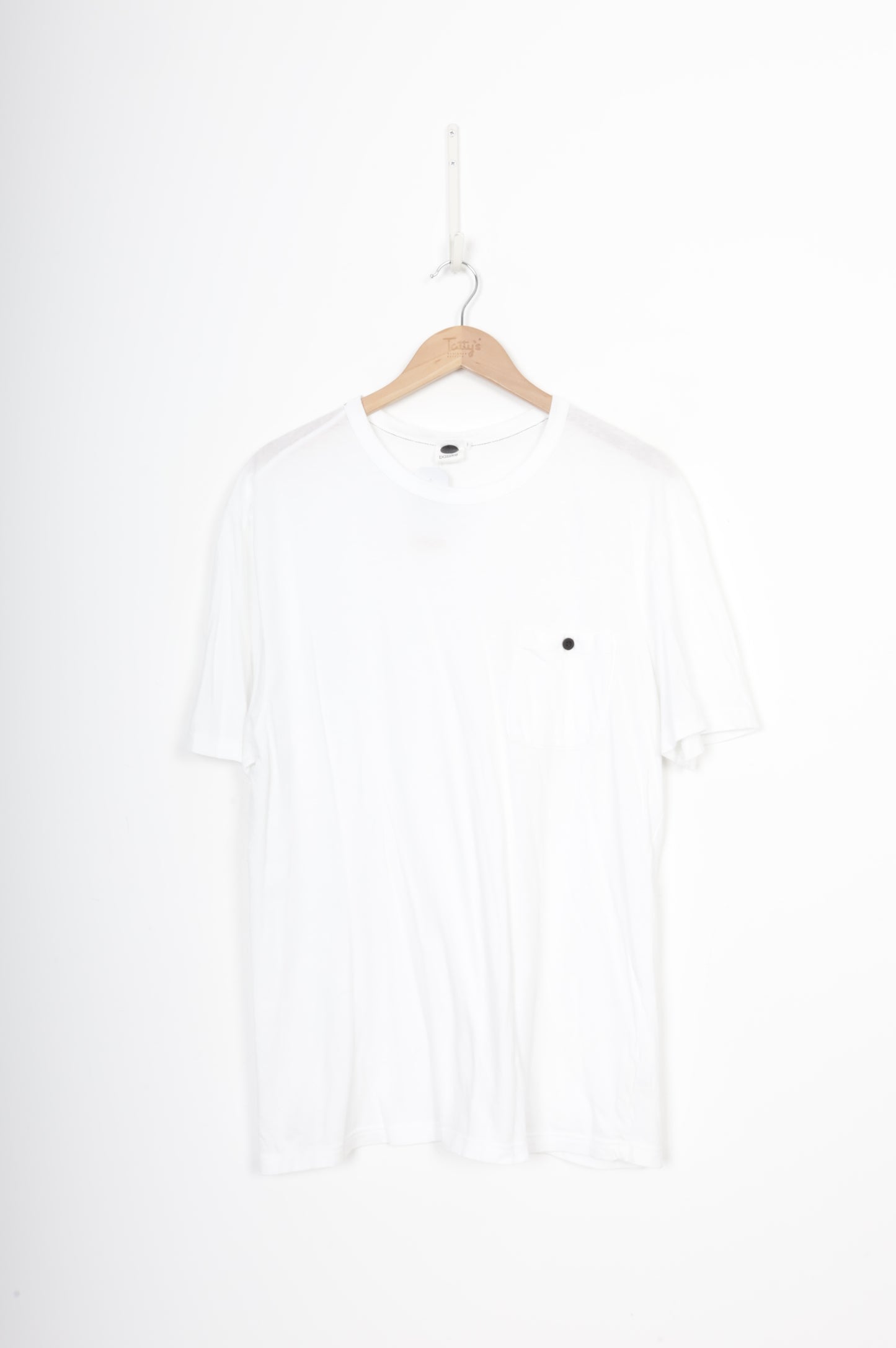 Bassike Mens White T-shirt Size L