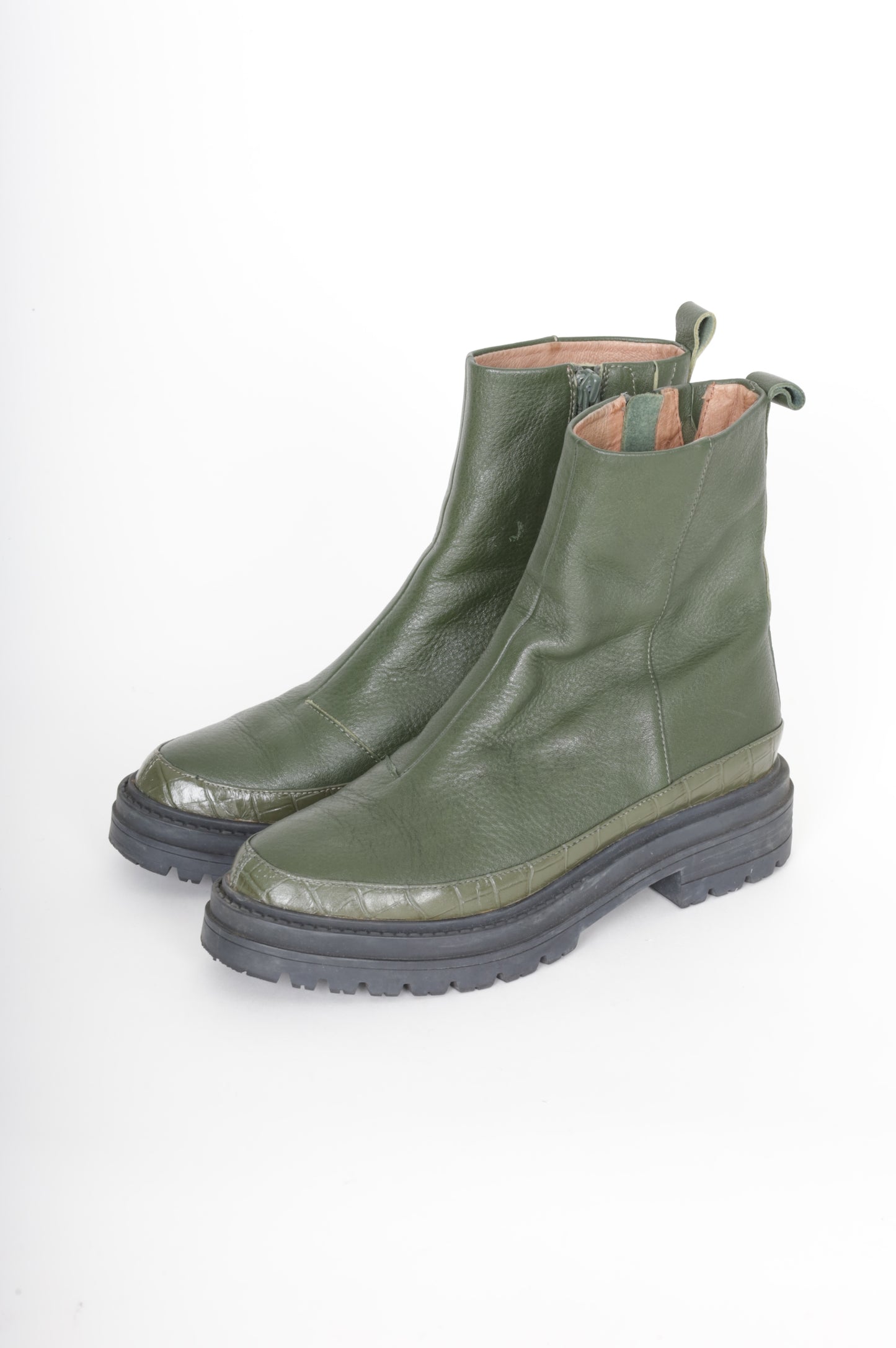 Mi Piaci Womens Green Boots Size EU 37