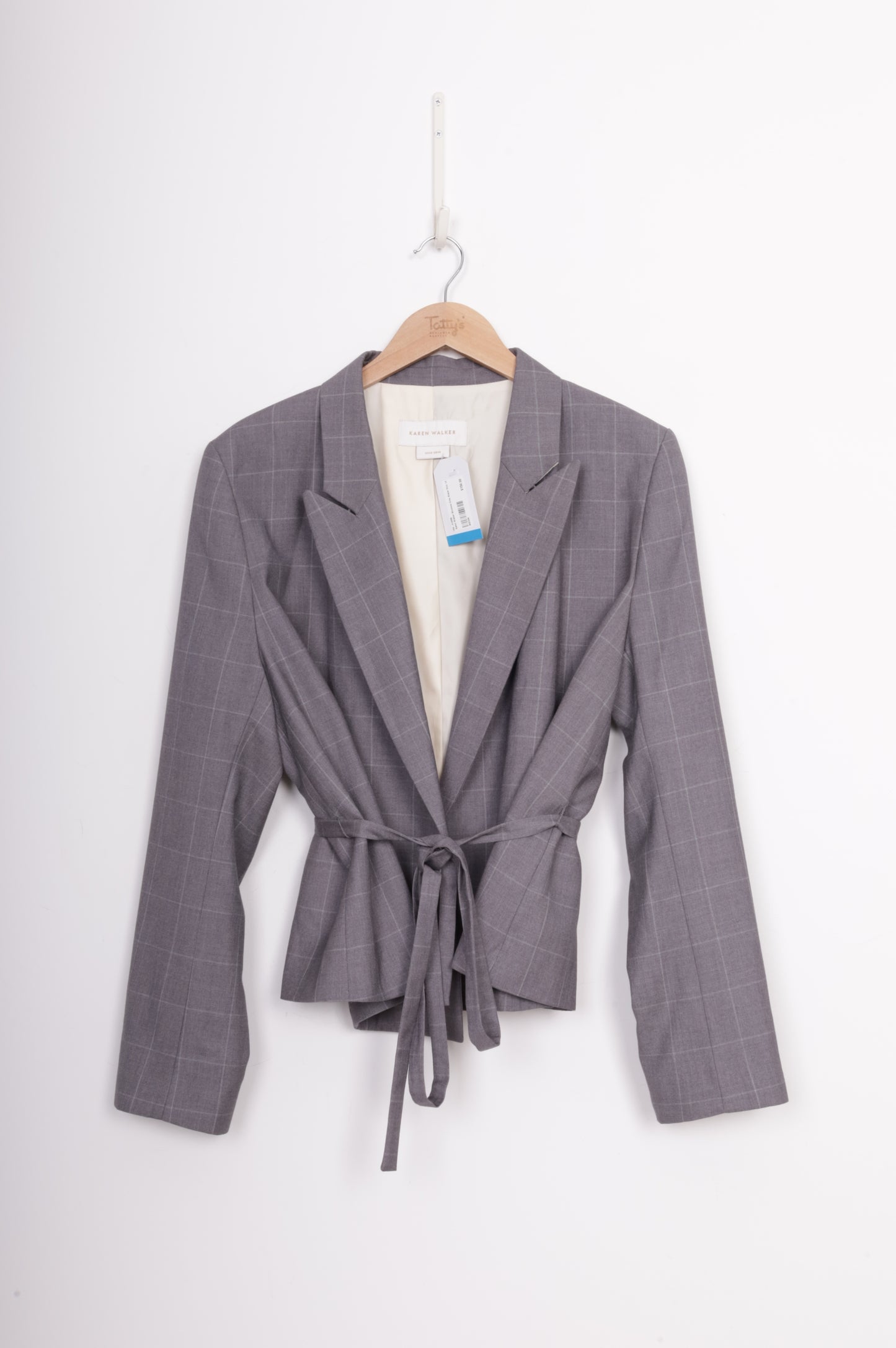 Karen Walker Womens Grey Blazer Size 14