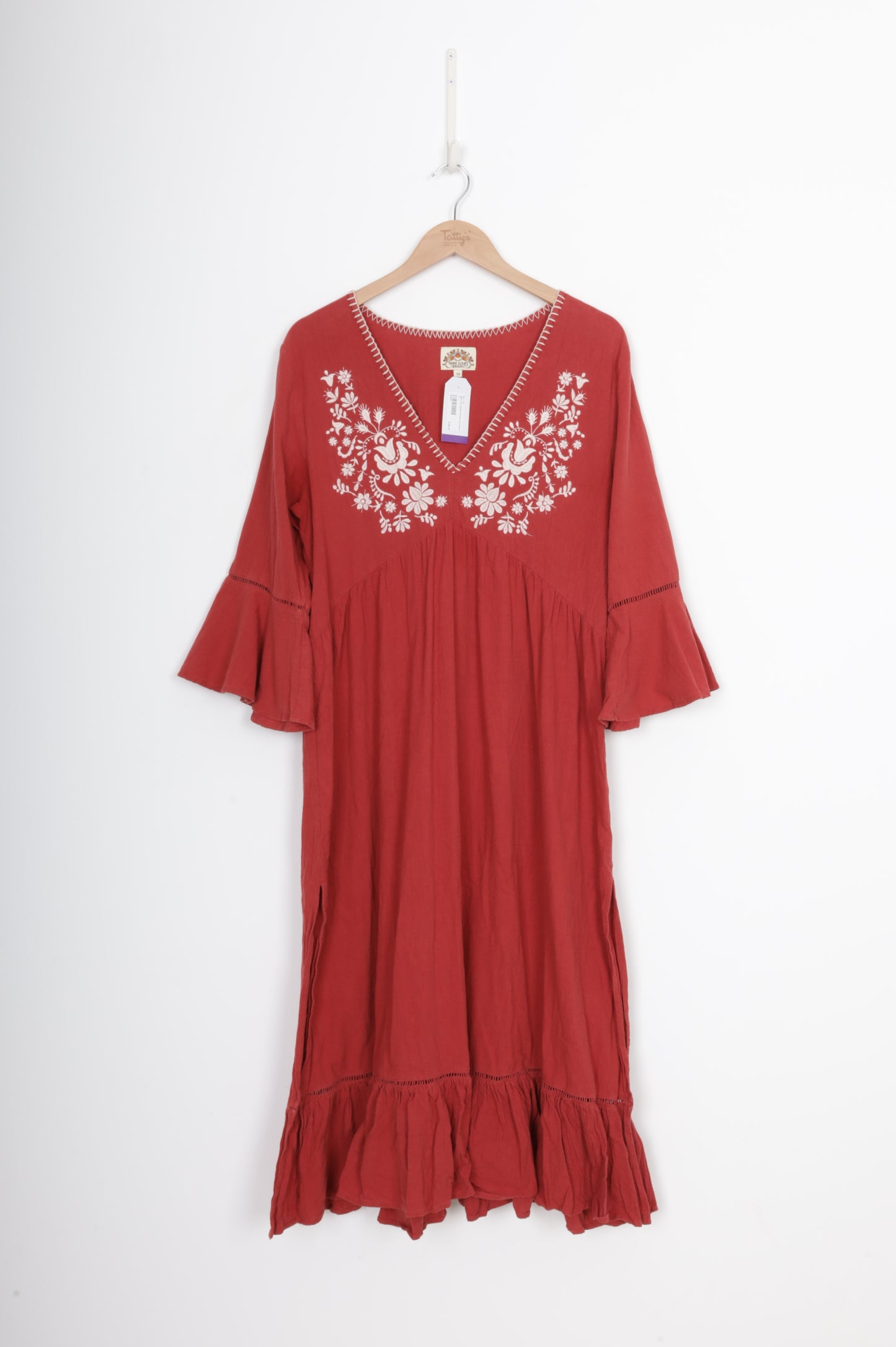 Nine Lives Bazaar Womens Red Dress Size 14
