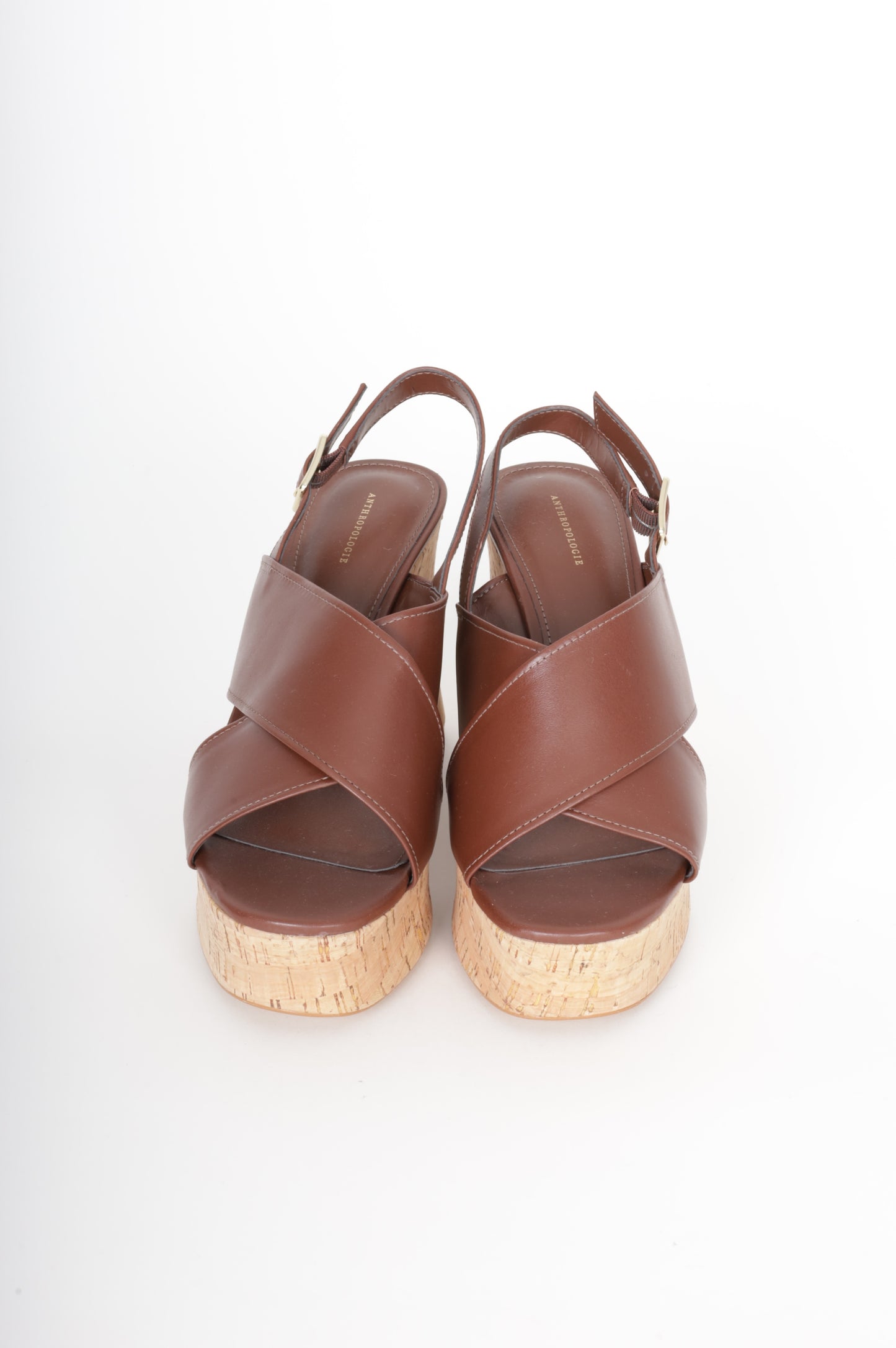 Anthropologie Womens Brown Heels Size EU 39