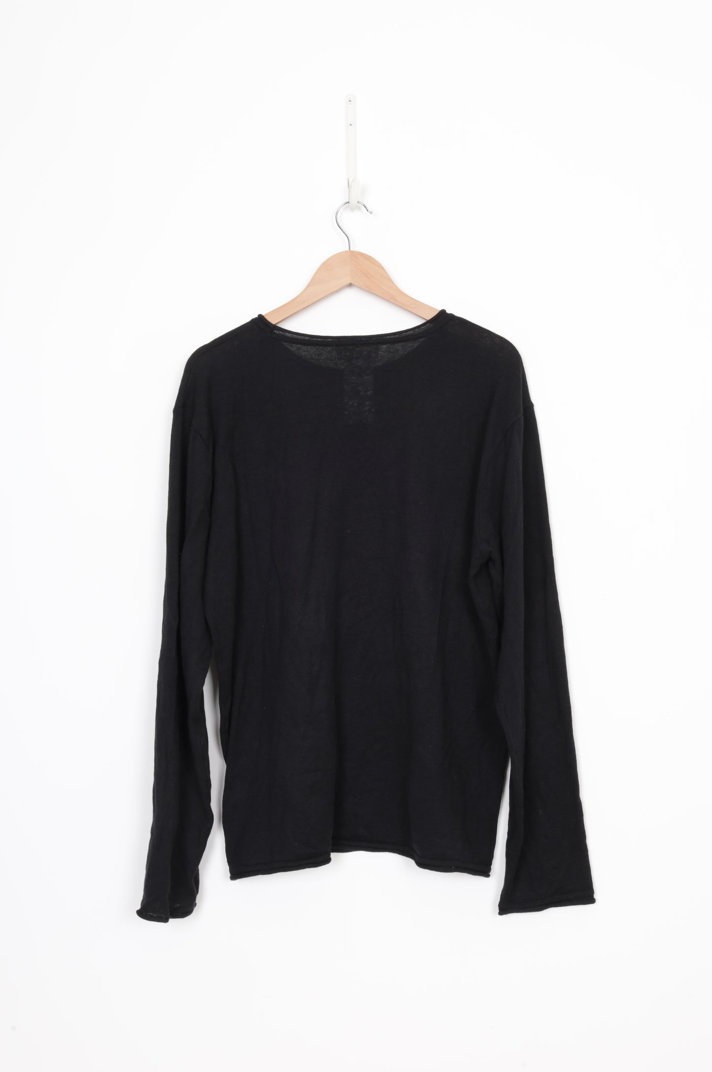 LMOOD Mens Black Jumper Size 46