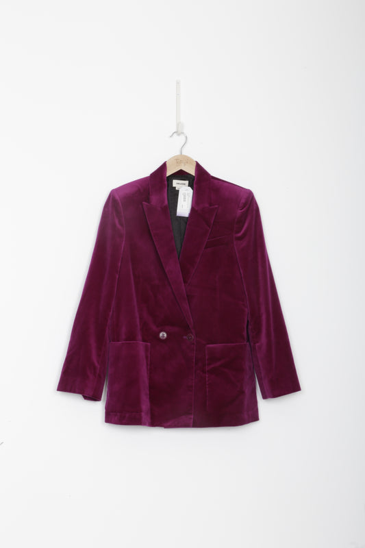 Zadig & Voltaire Womens Purple Blazer Size 38