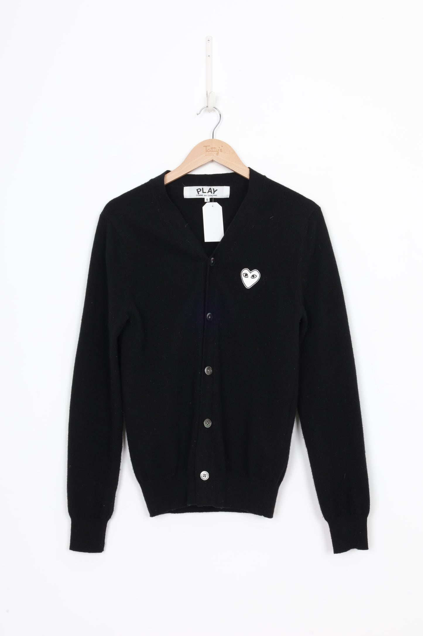 Comme Des Garcons Play Womens Black Cardigan Size S