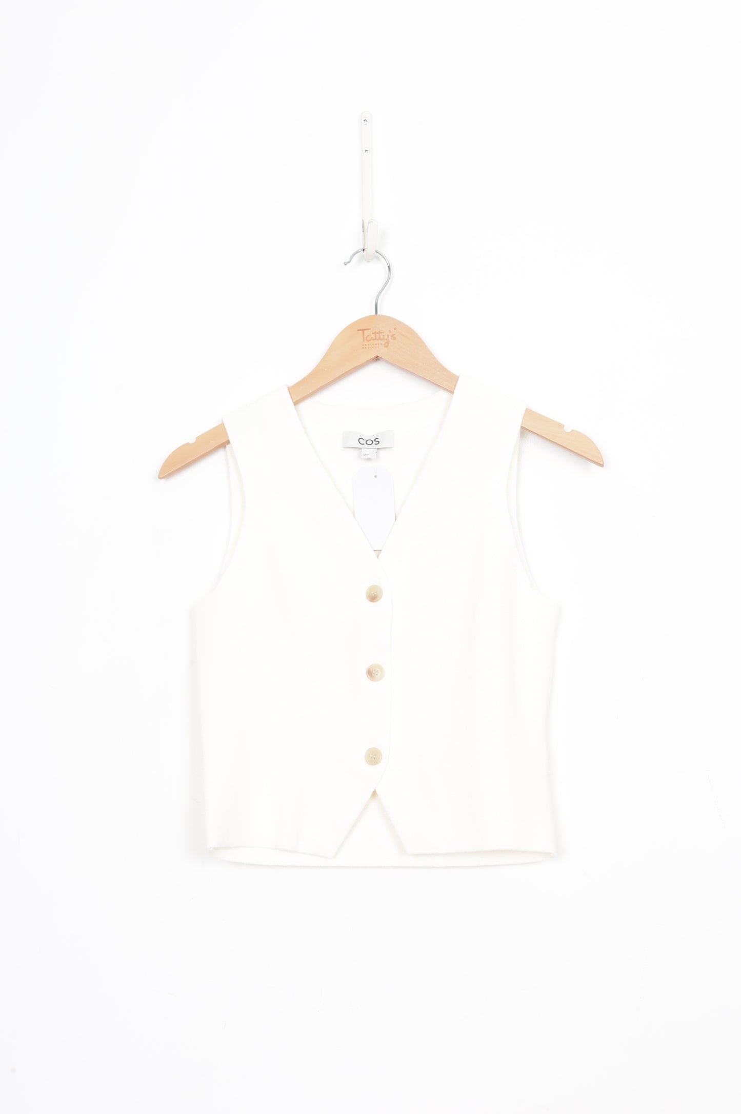 Cos Womens White Vest Size XS