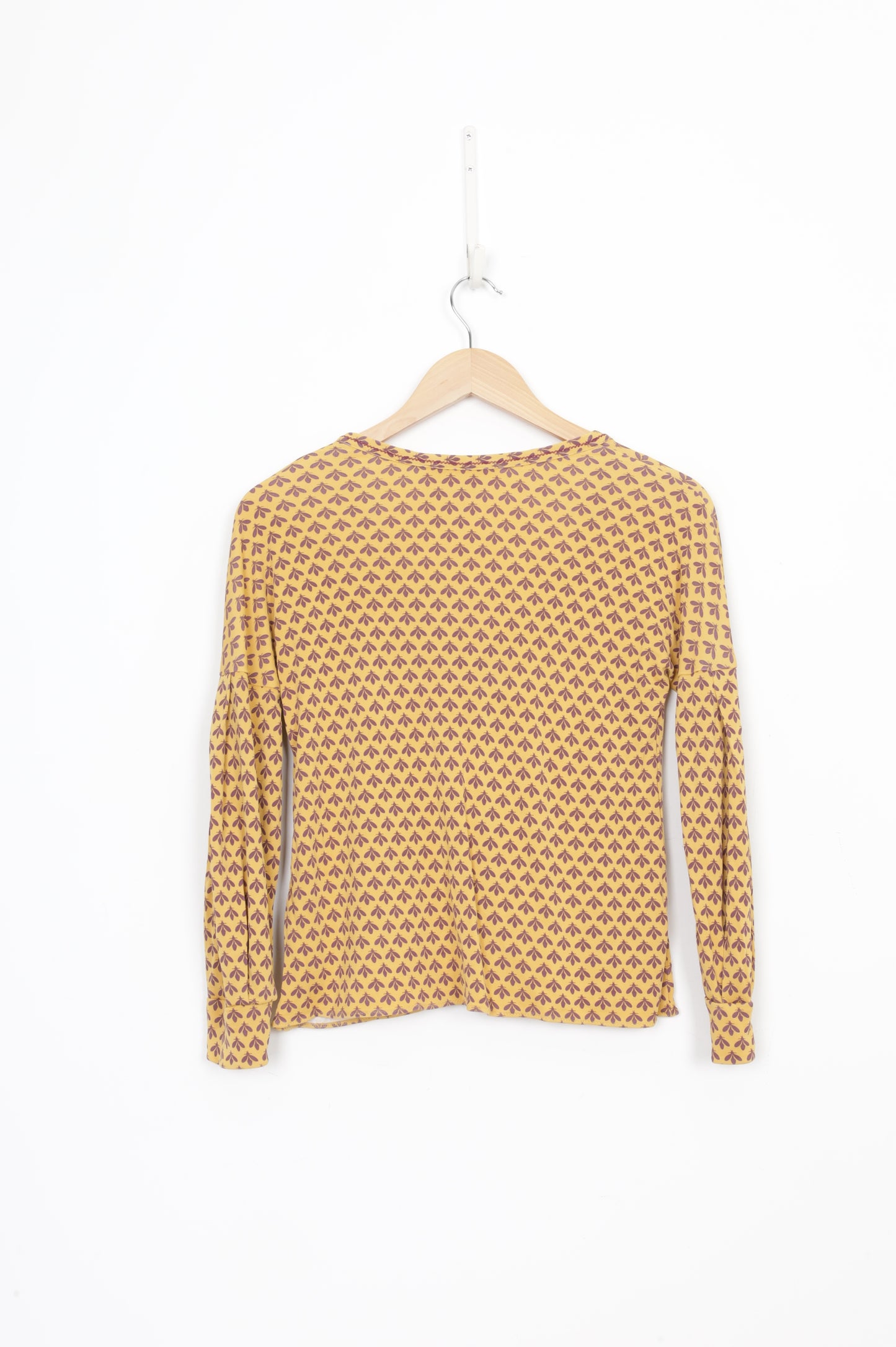 Kristina Ti Womens Yellow Top Size M