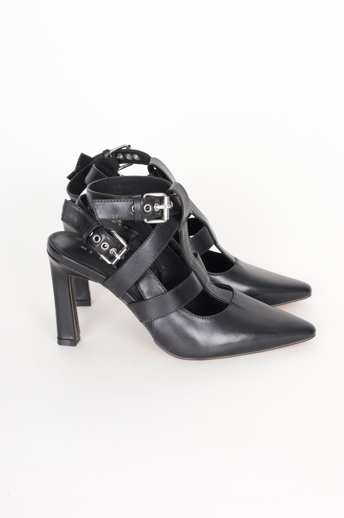 Mi Piaci Womens Black Heels Size EU 37