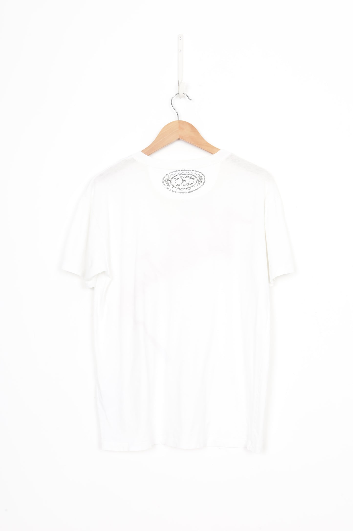 Valentino x Zandra Rhodes Womens White T-shirt Size XS