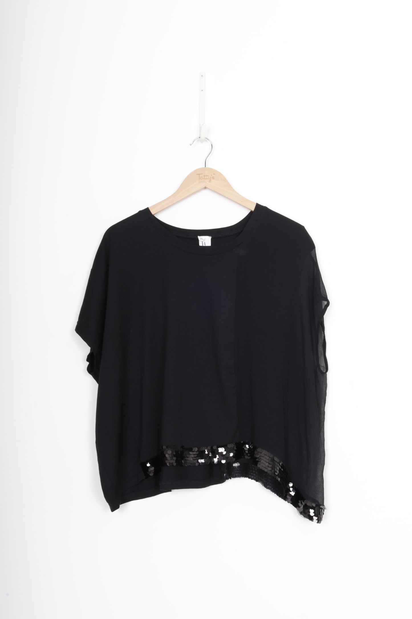 M A Dainty Womens Black Top Size M