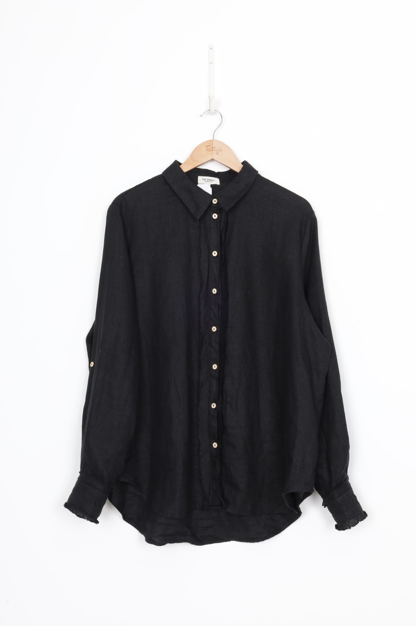 The Shanty Corporation Womens Black Shirt Size L