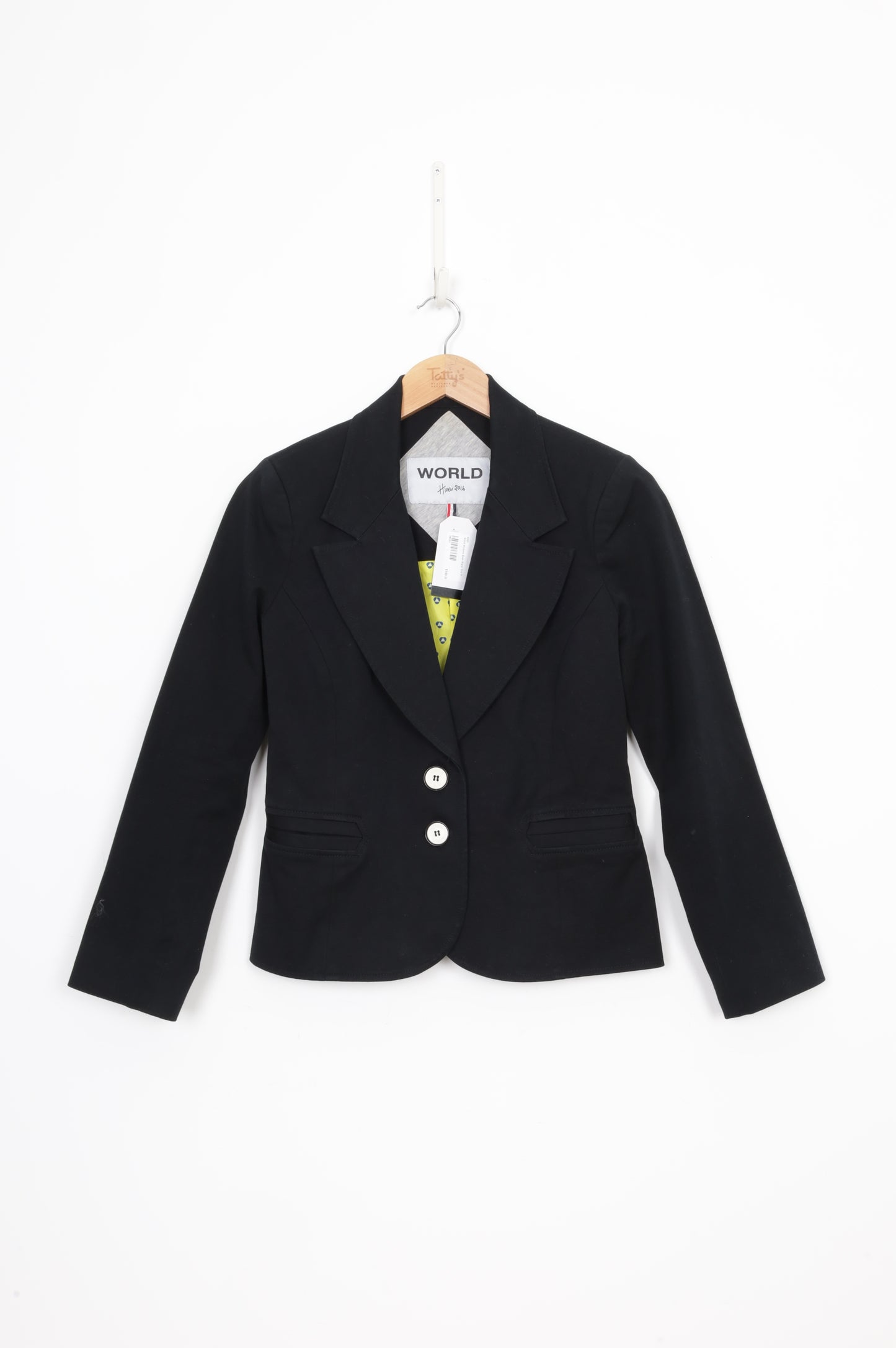 World Womens Black Blazer Size S
