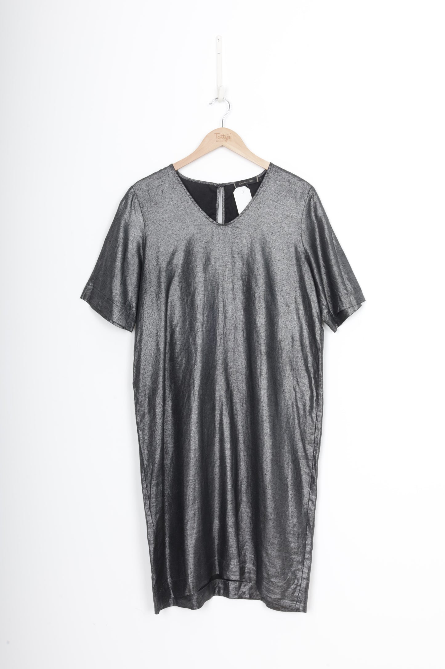 Caroline Sills Womens Silver Dress Size 14