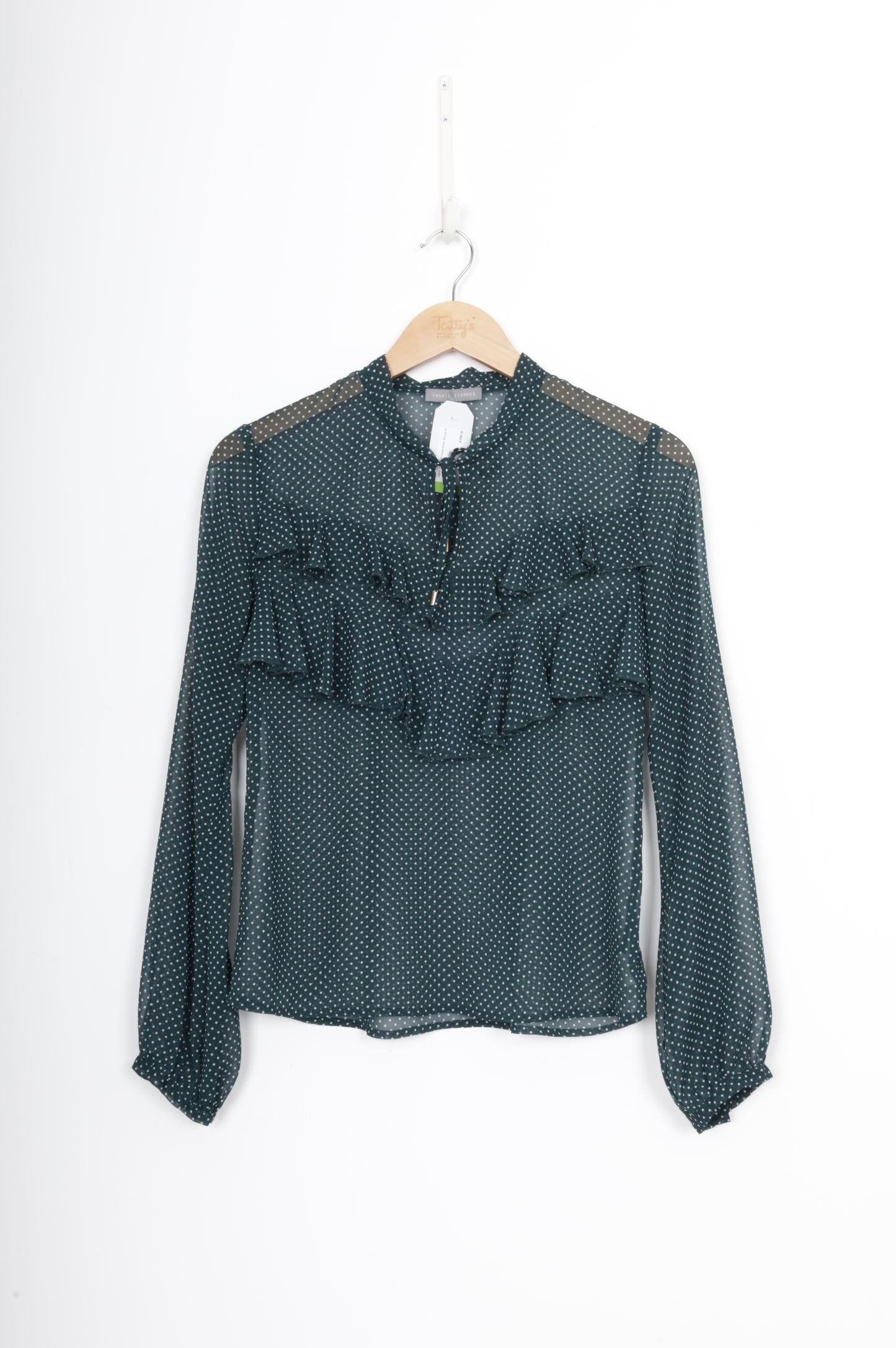 Ingrid Starnes Womens Green Blouse Size S