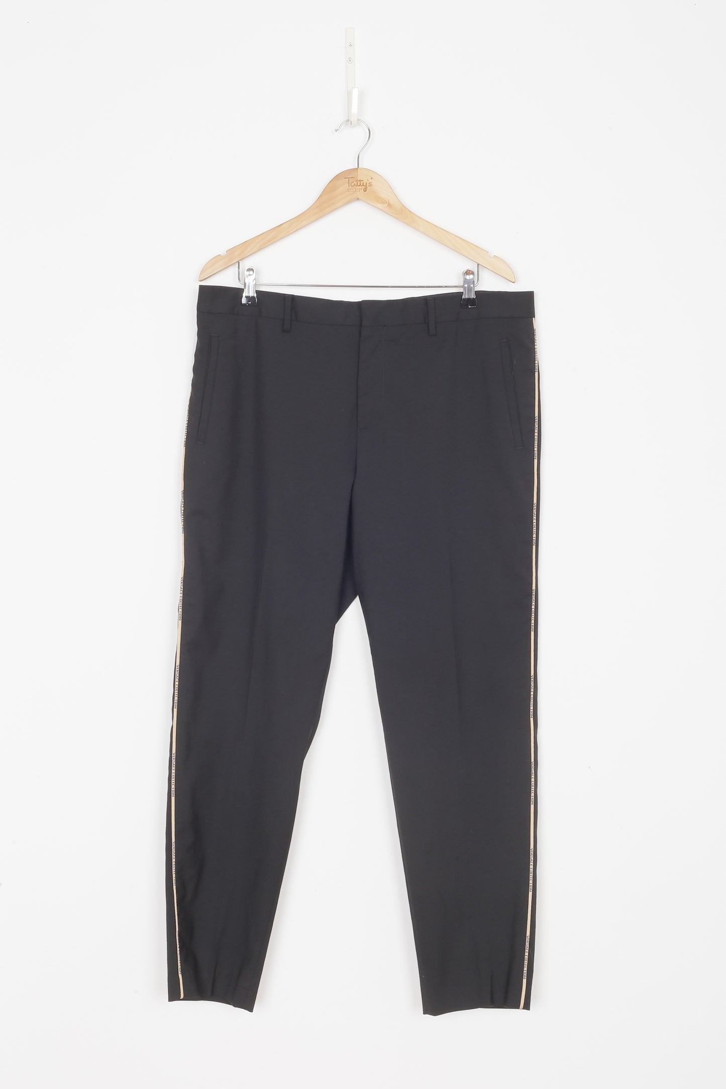 Versace Collection Mens Black Pants Size 54
