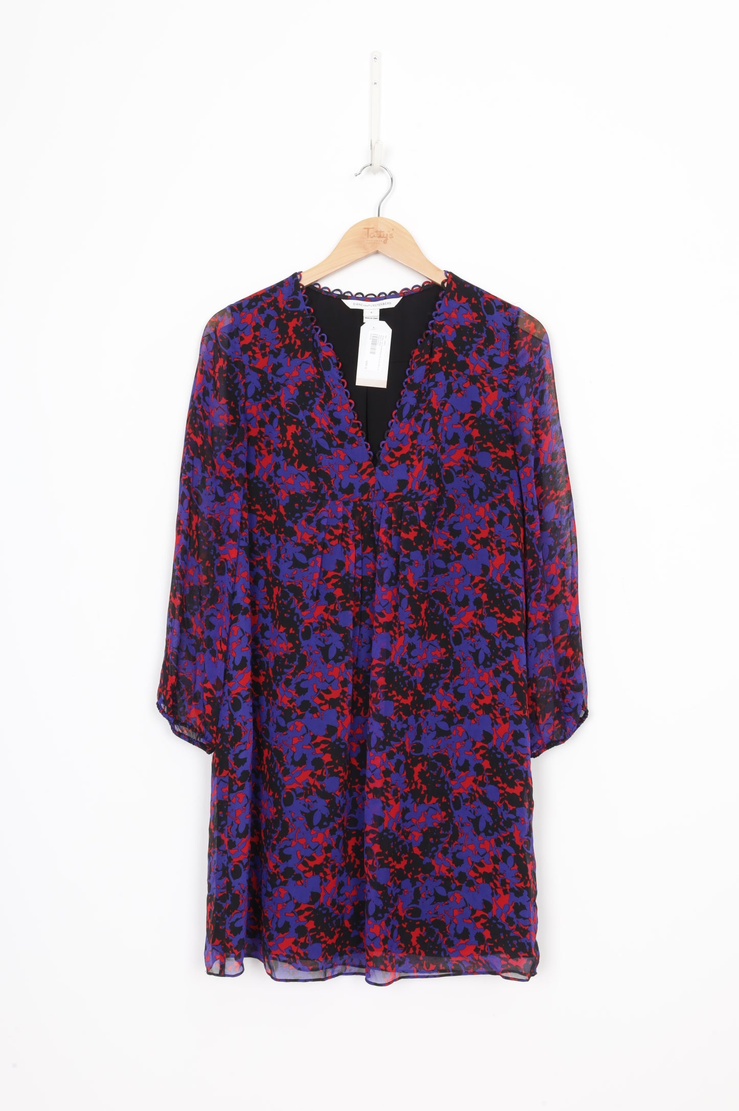 Diane von Furstenberg Womens Blue Dress Size 6