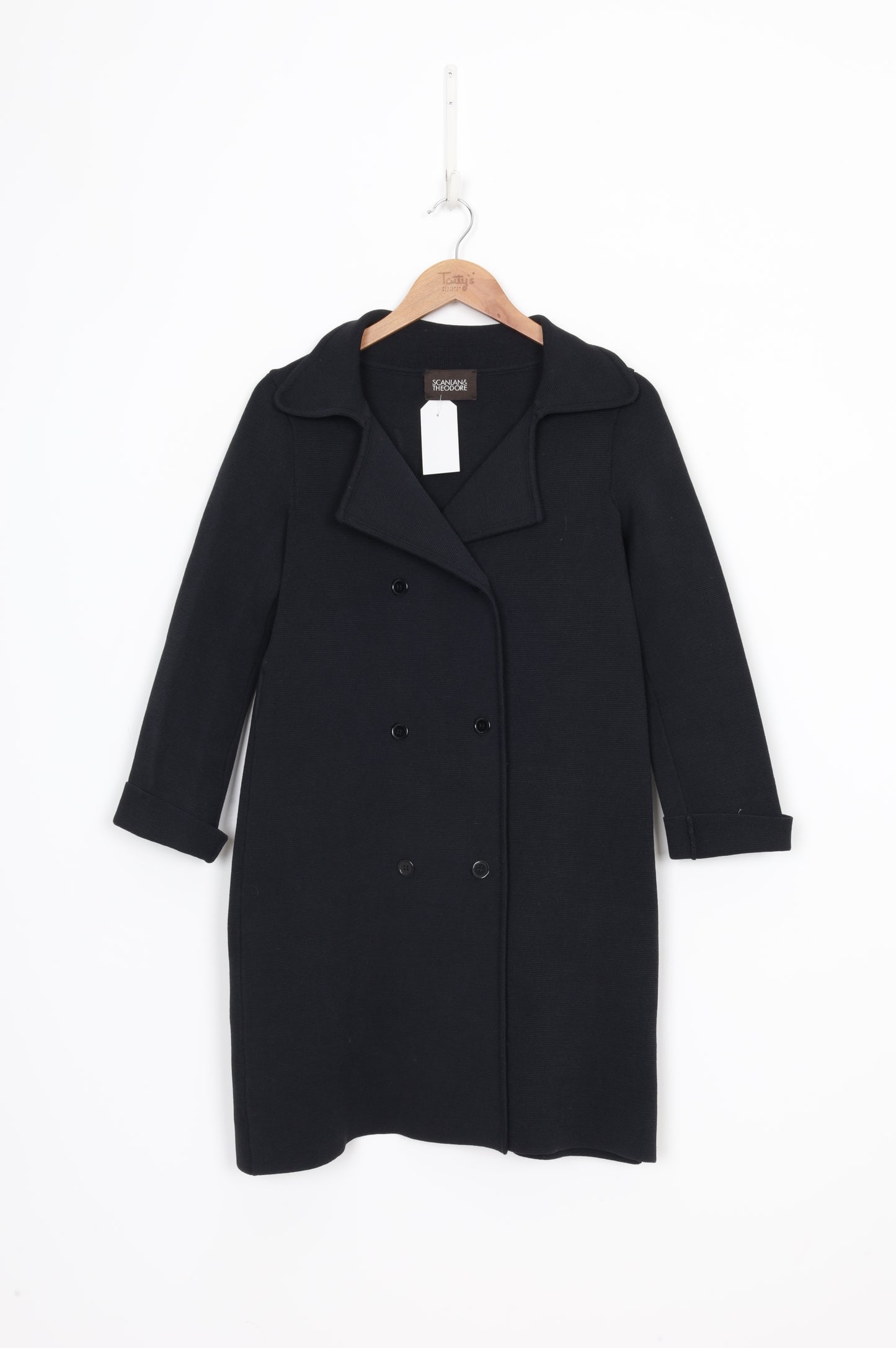 Scanlan & Theodore Womens Black Coat Size L