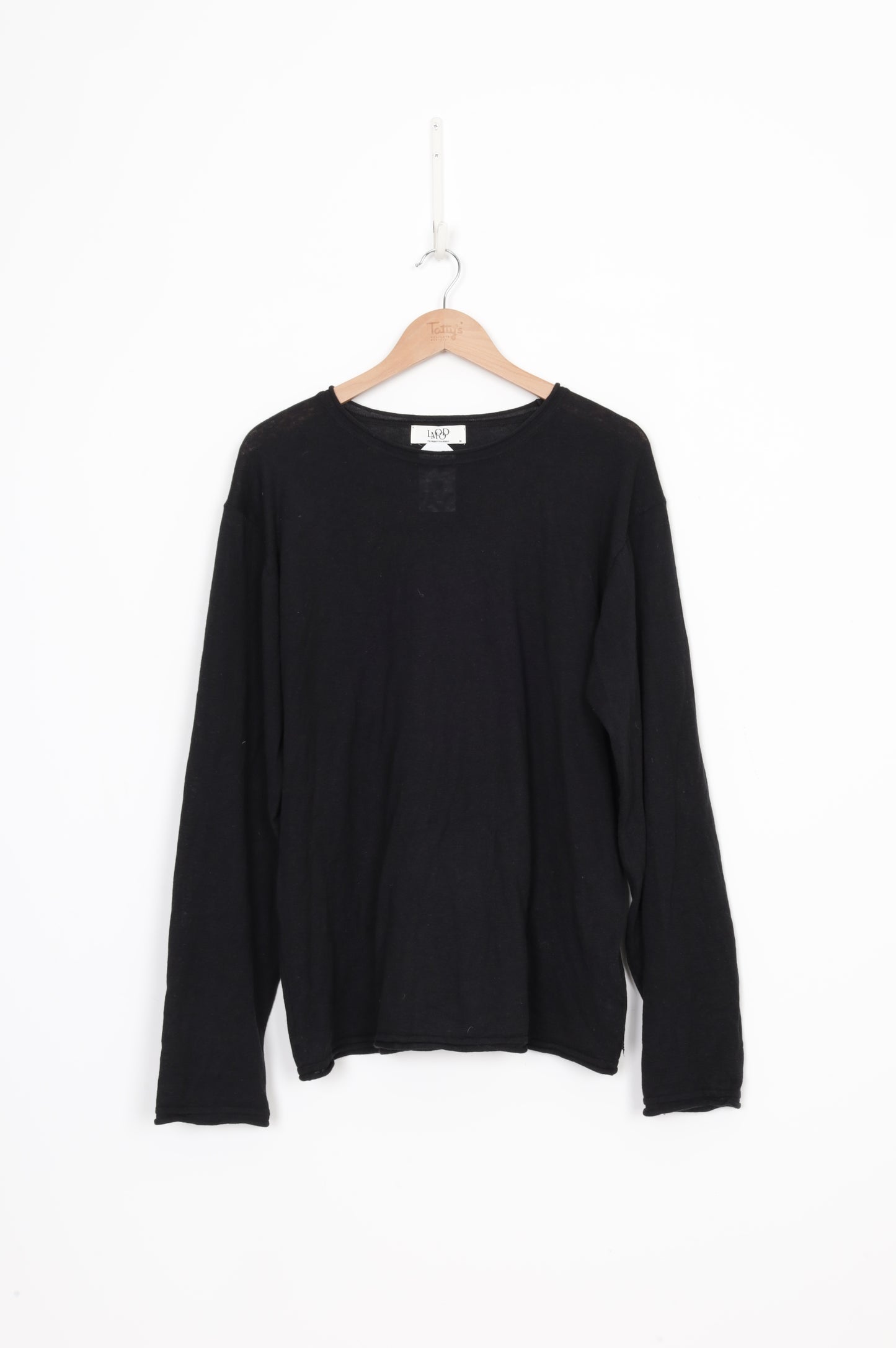LMOOD Mens Black Jumper Size 46