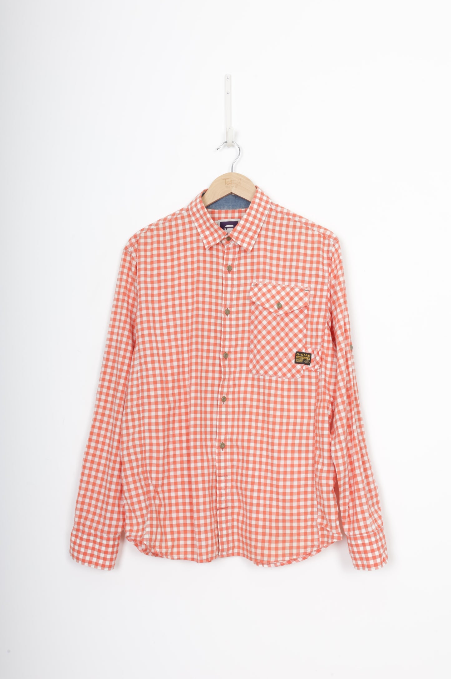 G-Star Raw Mens Orange Shirt Size XL