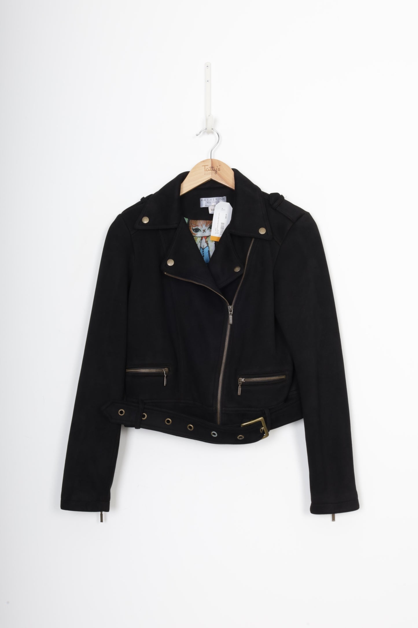 Katherine Victoria Womens Black Jacket Size 10