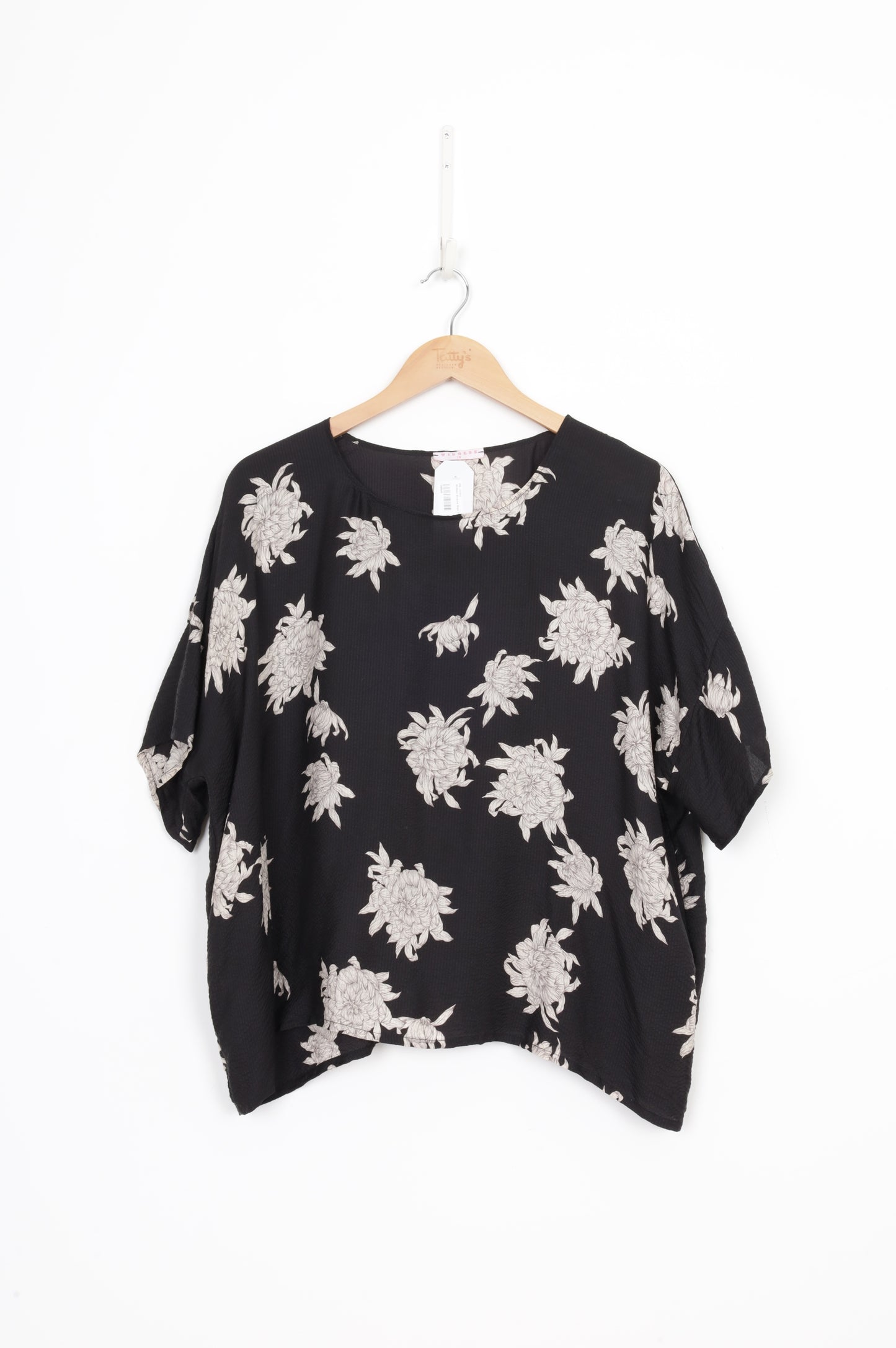 Widdess Womens Black Top Size 14