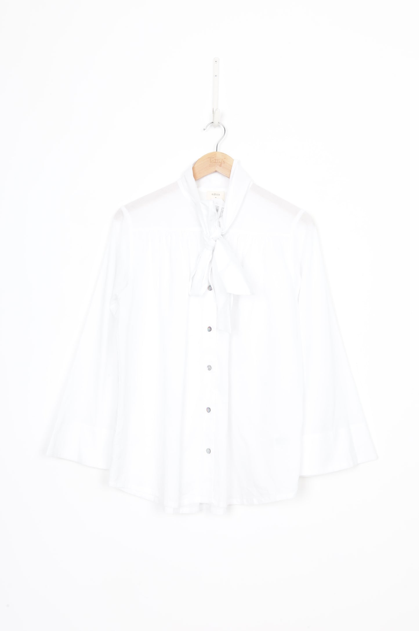 Mahsa Womens White Shirt Size XS