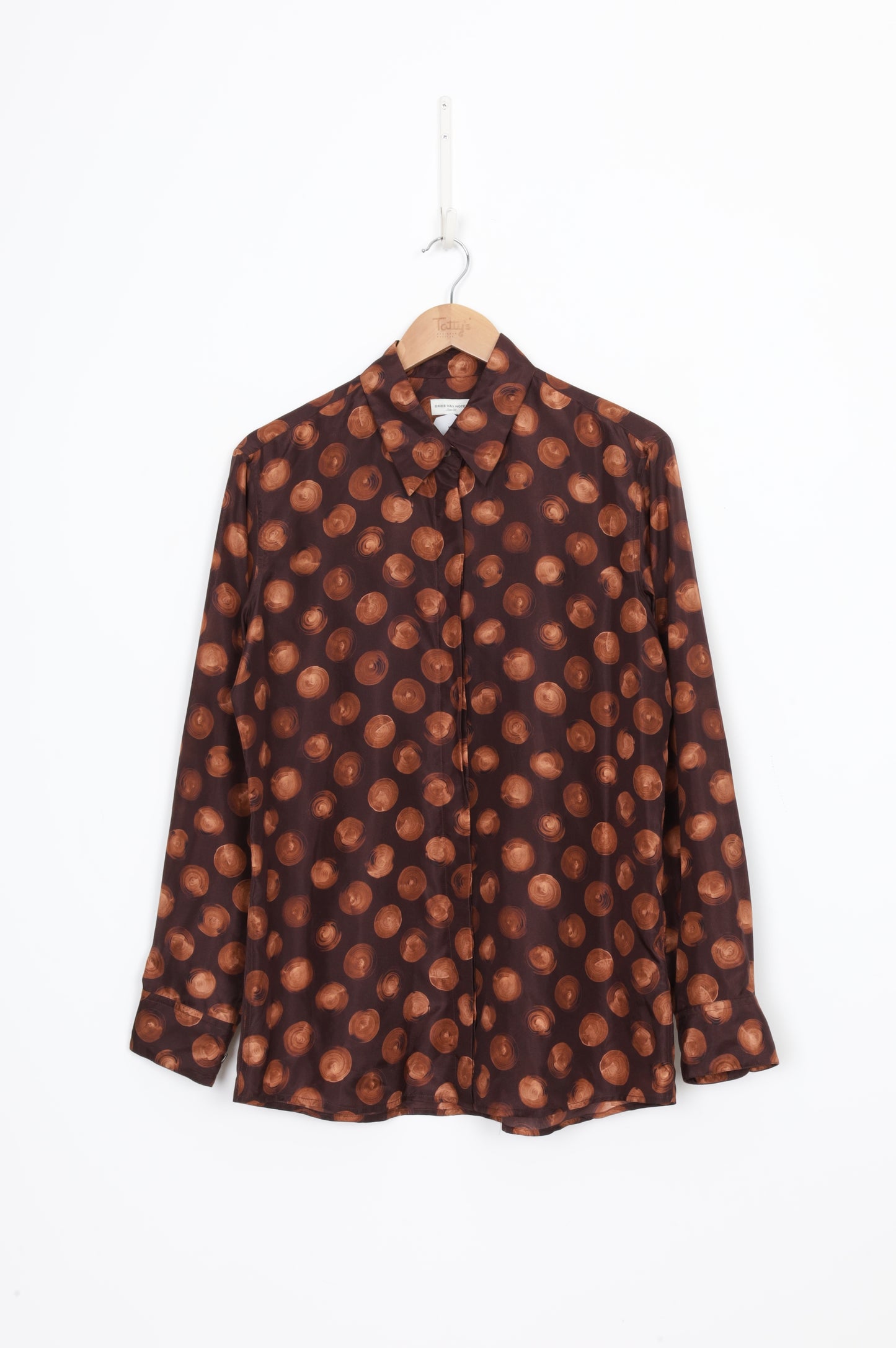 Dries Van Noten Womens Brown Shirt Size 38