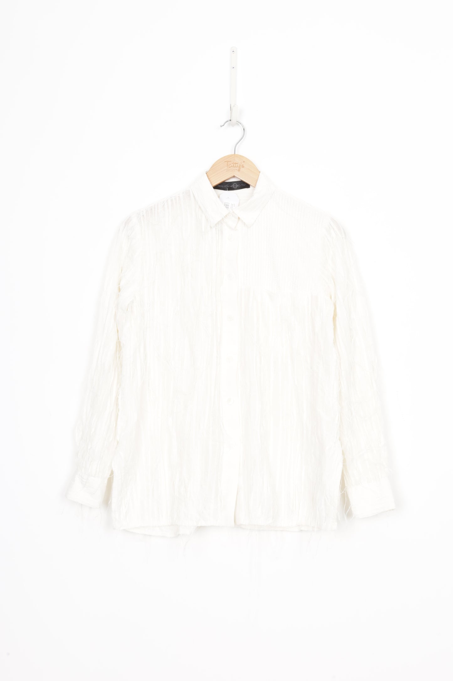Nguyen Hoang Tui Womens Cream Shirt Size N/S
