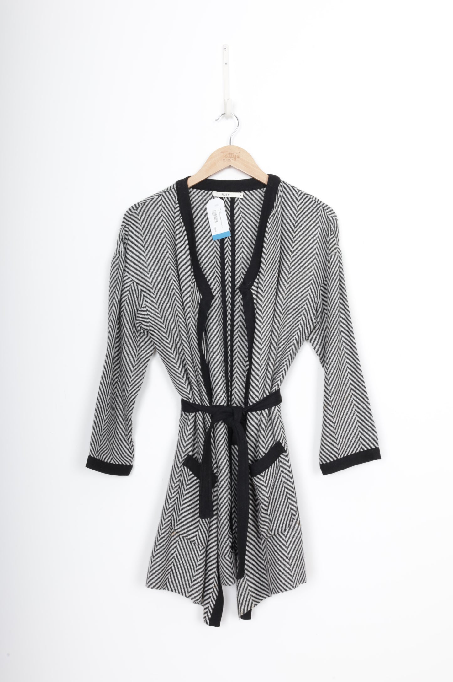 Ruby Womens Black Cardigan Size 8