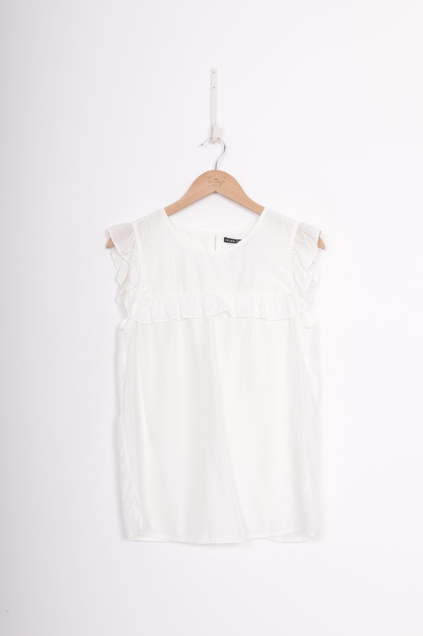 Helen Cherry Womens White Top Size S