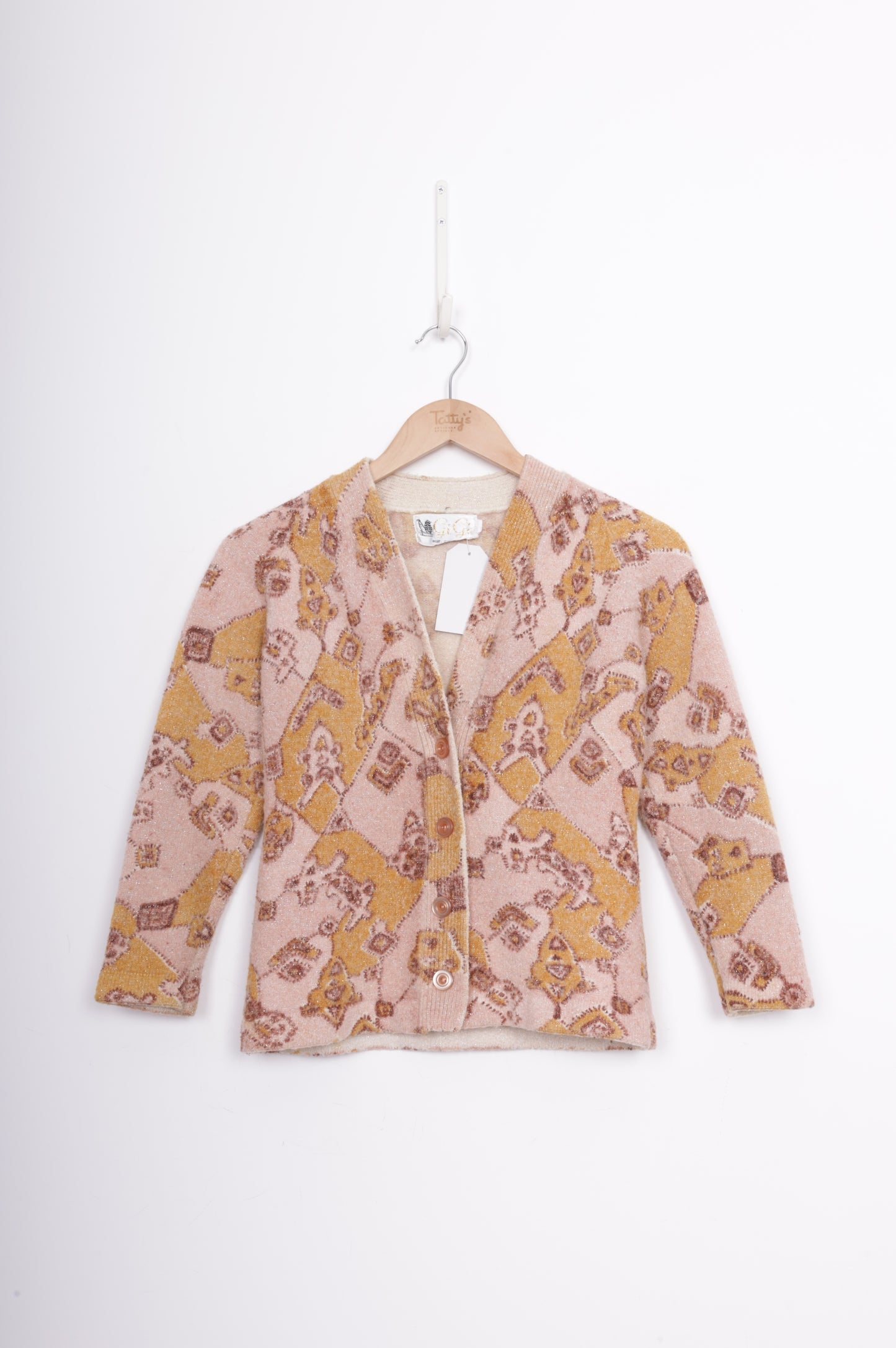 Gigi Womens Pink Cardigan Size S