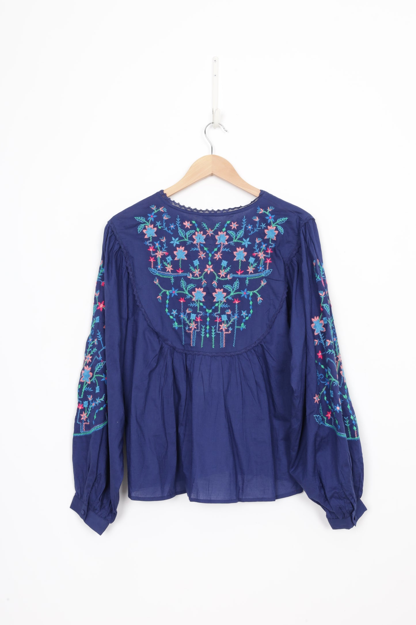 Boho Bird Womens Blue Blouse Size 14