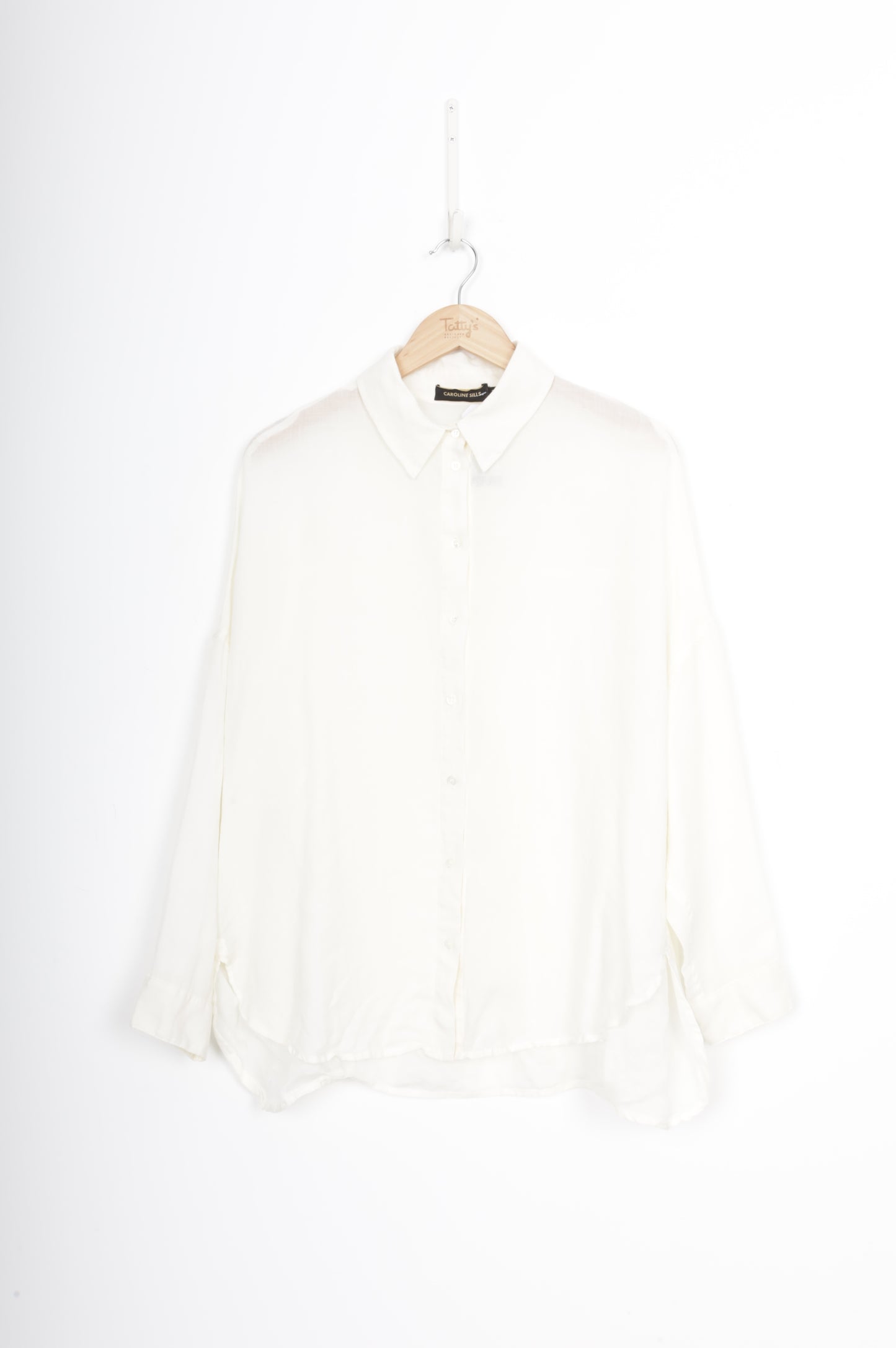 Caroline Sills Womens Cream Shirt Size 8
