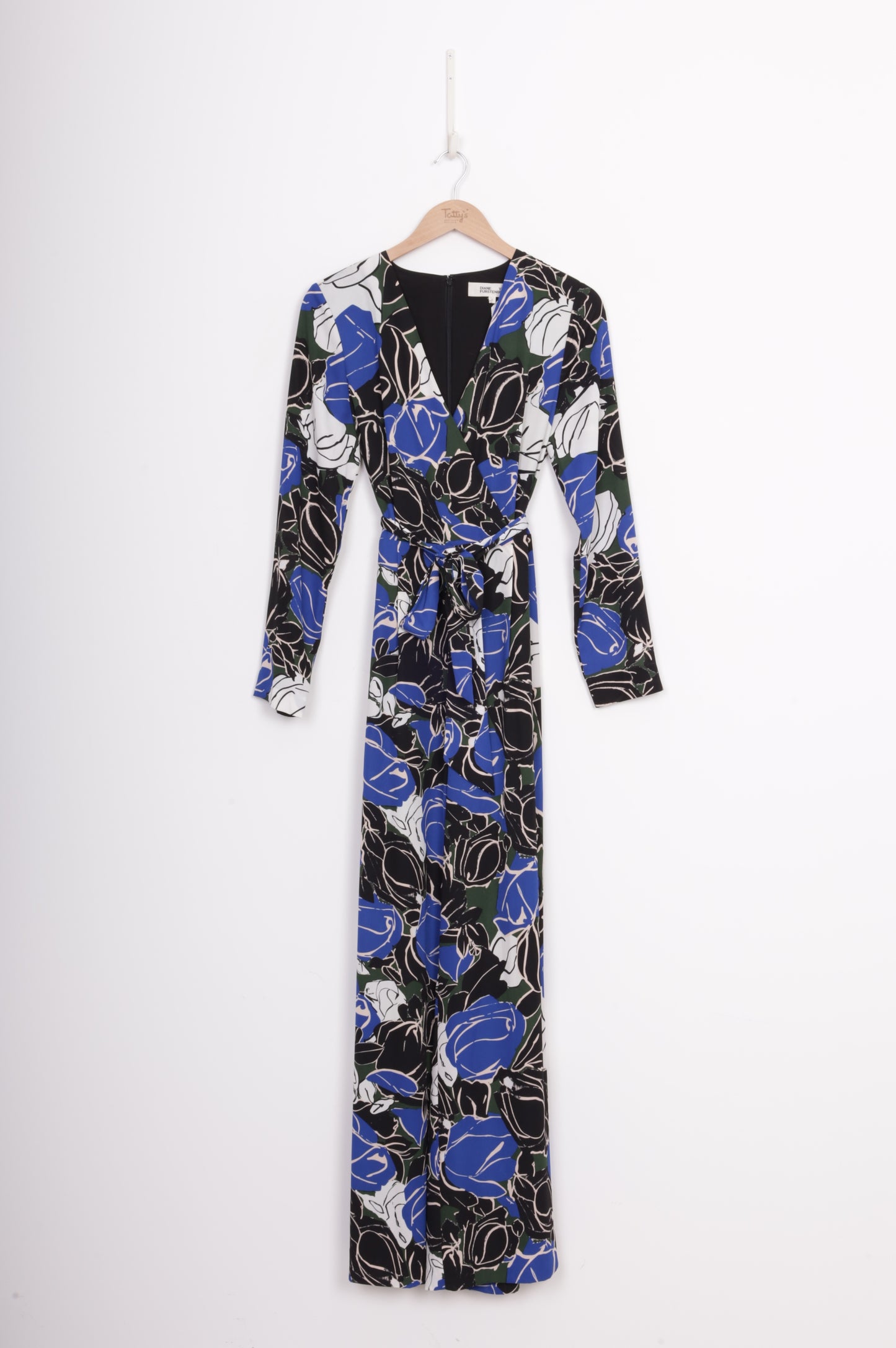 Diane von Furstenberg Womens Black Jumpsuit Size 8