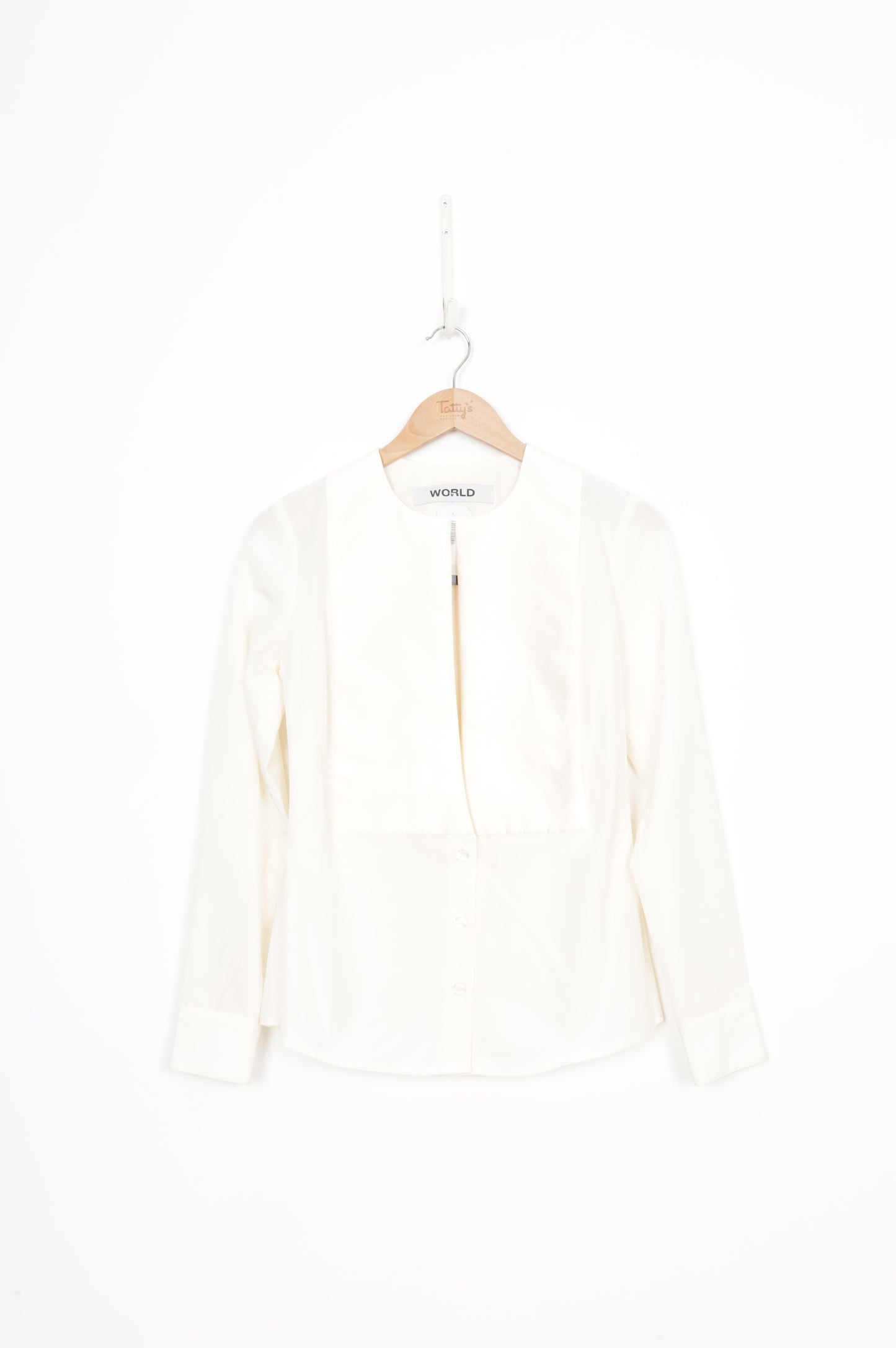 World Womens Cream Shirt Size XS