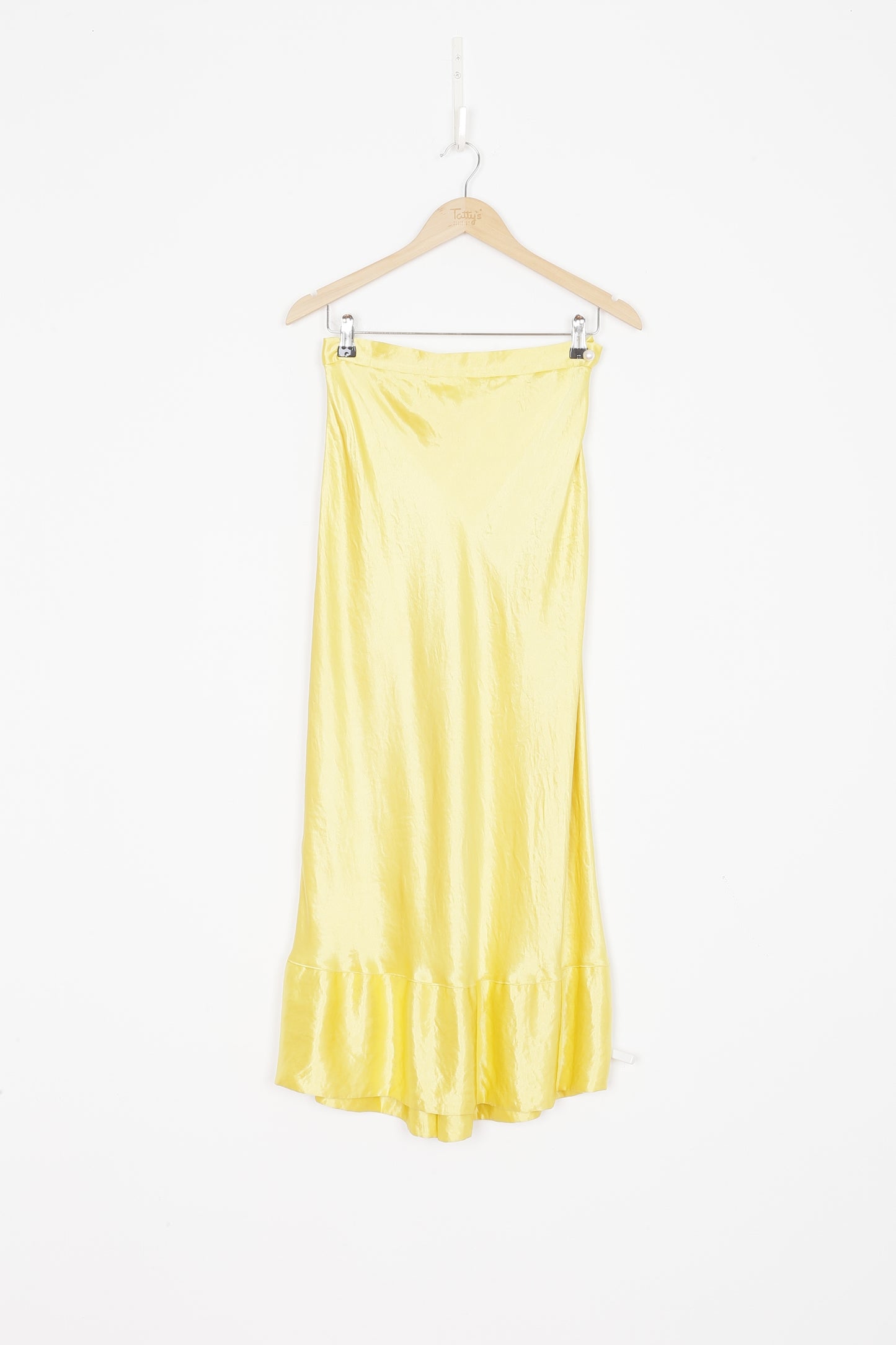 ParisGeorgia Womens Yellow Maxi Skirt Size S