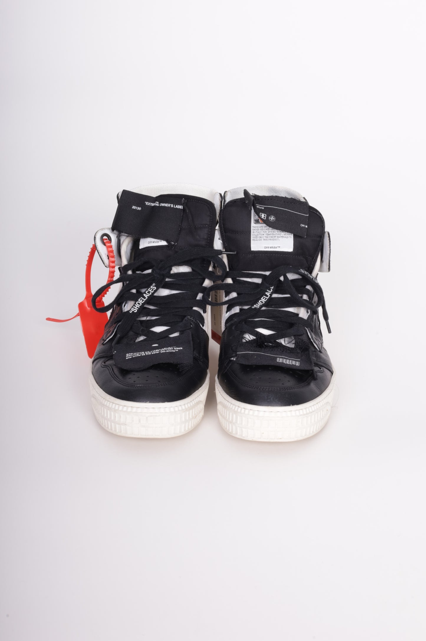 Off White Unisex Black Sneakers Size EU 41