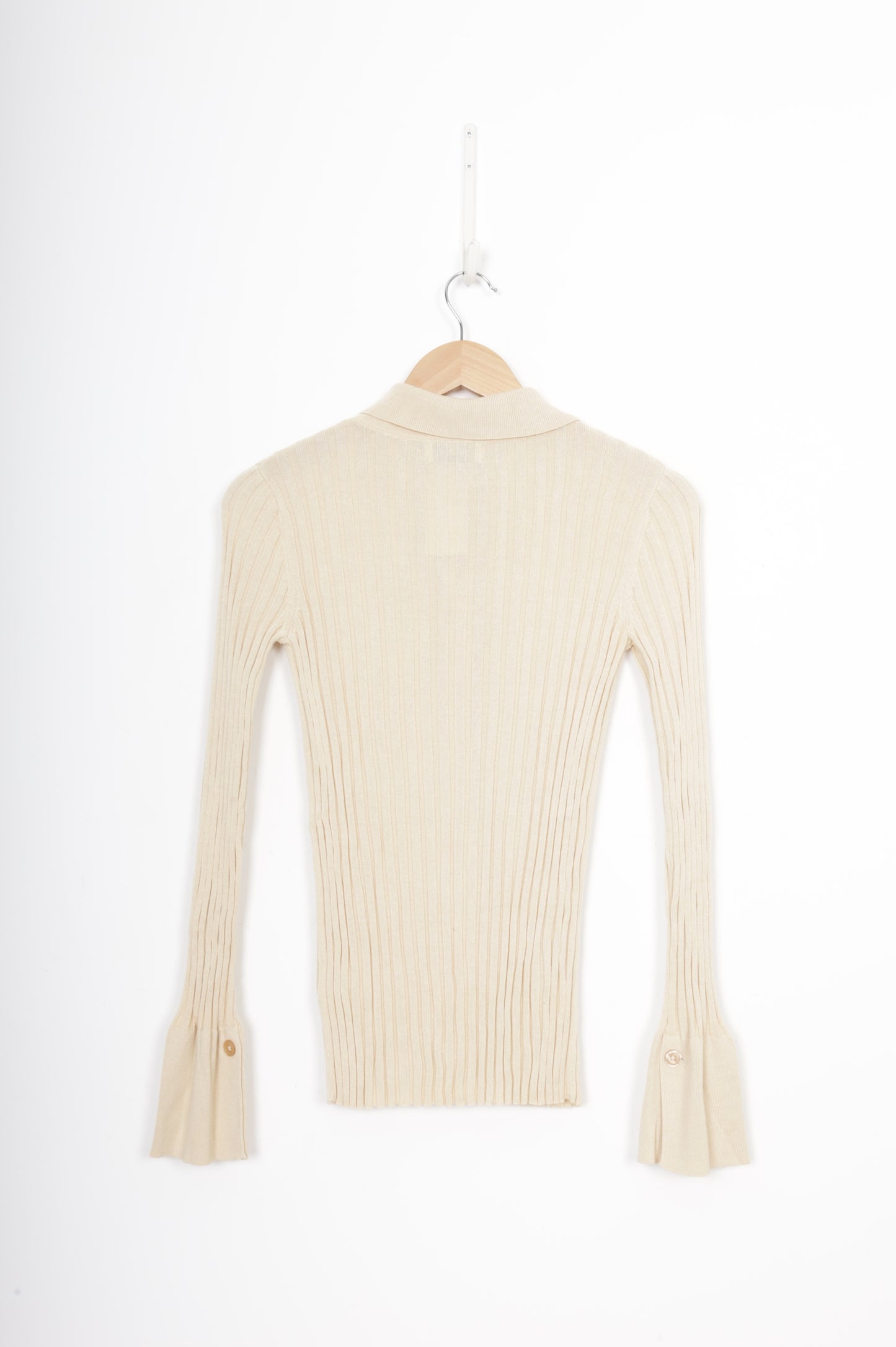 Henne Womens Beige Cardigan Size 8