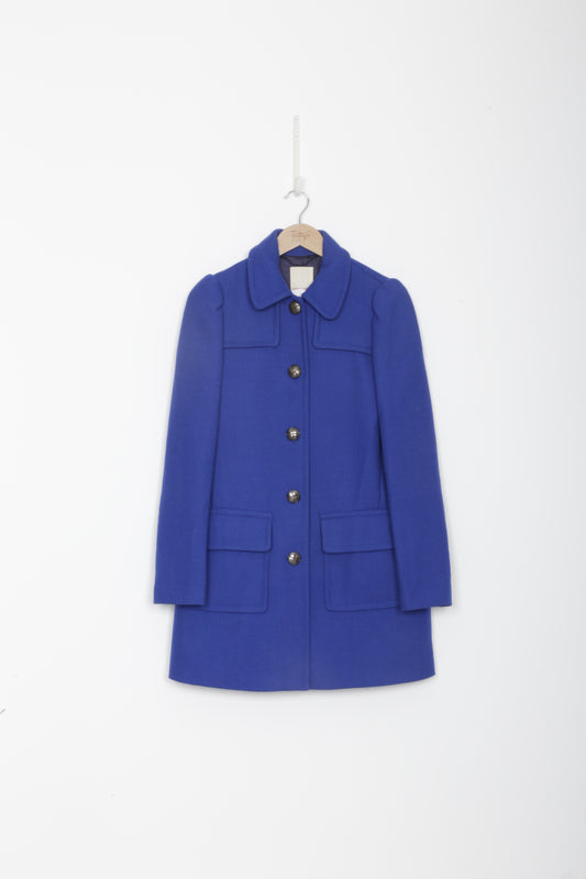 Rebecca Taylor Womens Blue Coat Size S