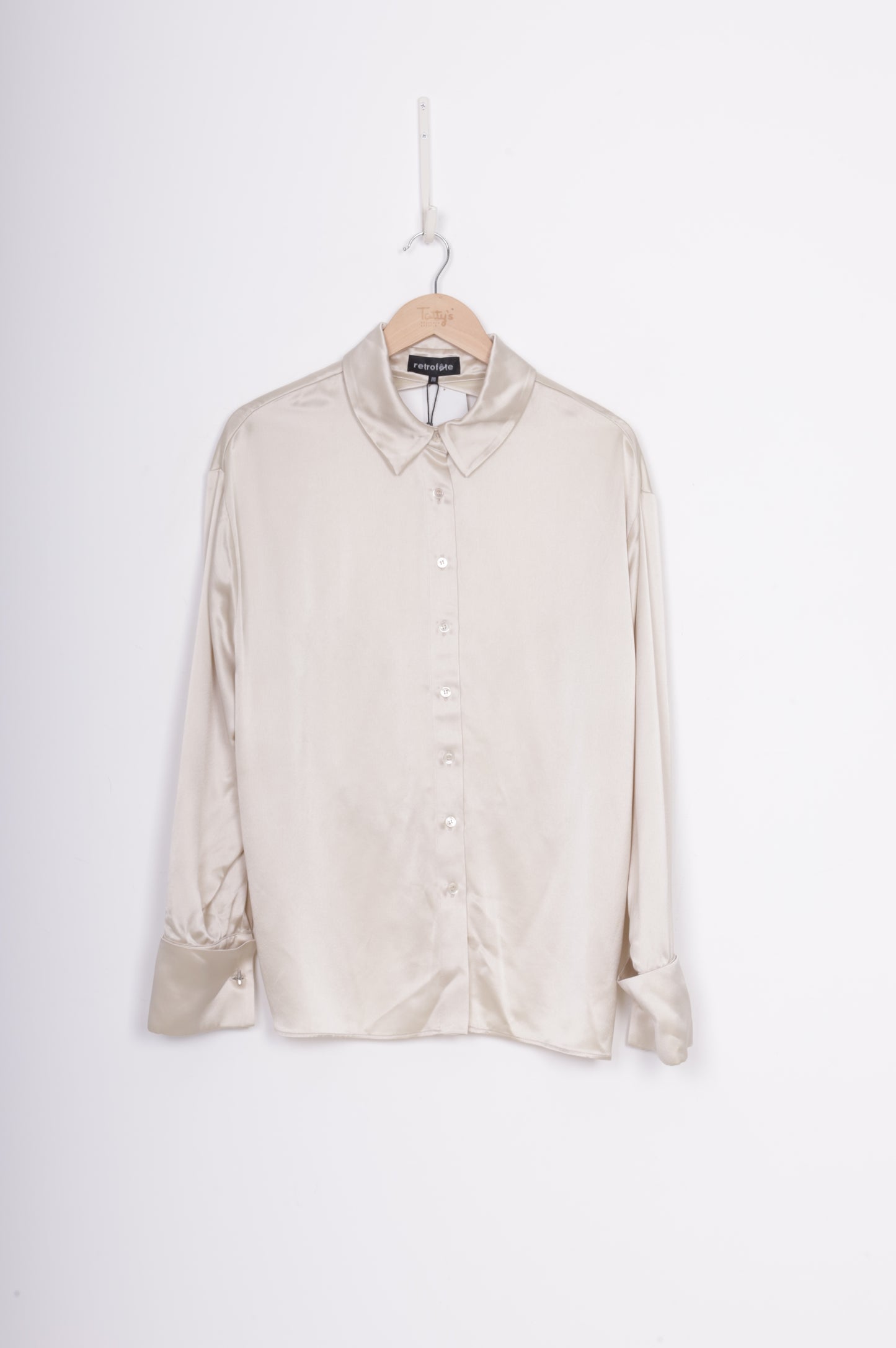 Retrofete Womens Beige Shirt Size M