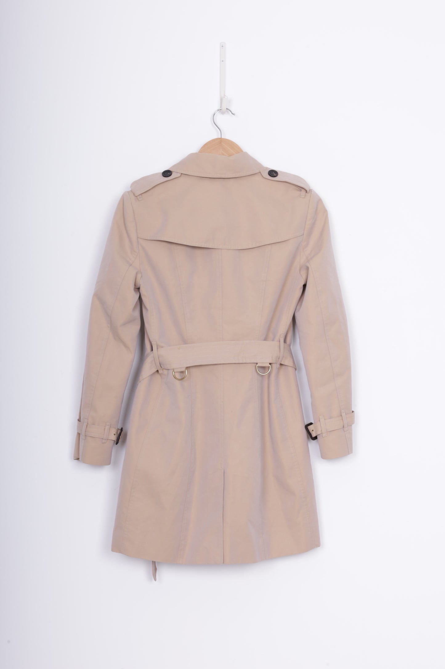 Burberry Womens Beige Coat Size M