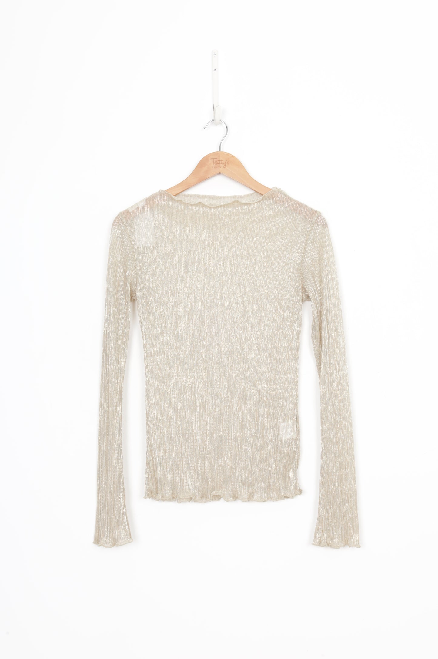 Caitlin Crisp Womens Gold Top Size 6