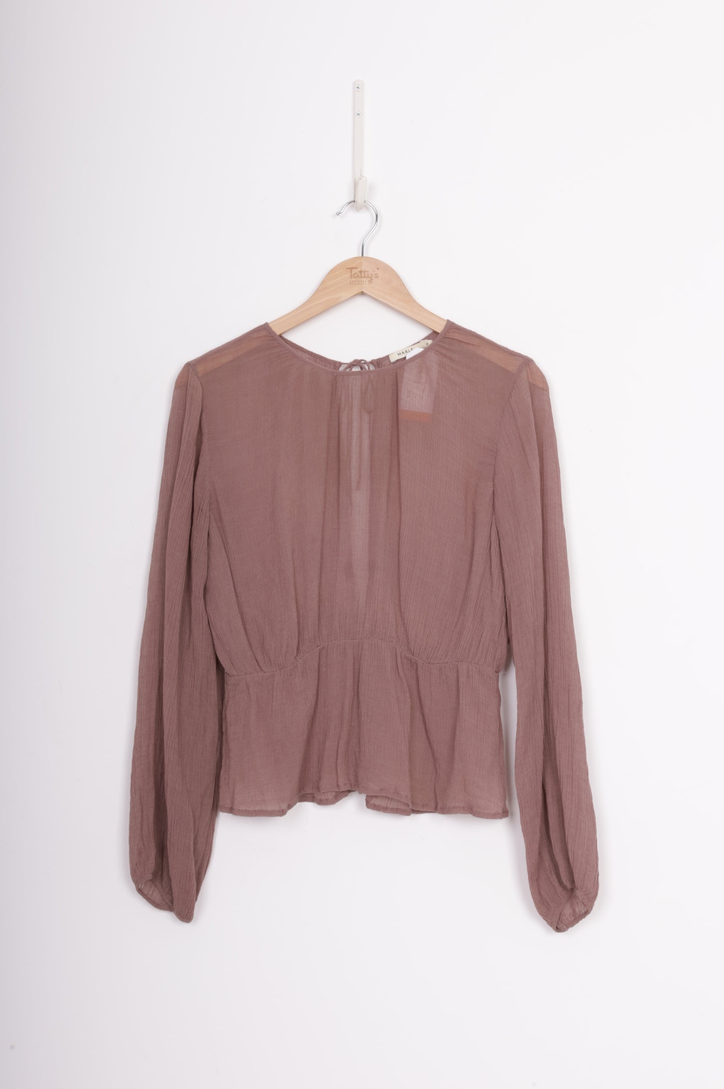 Marle Womens Brown Blouse Size 8