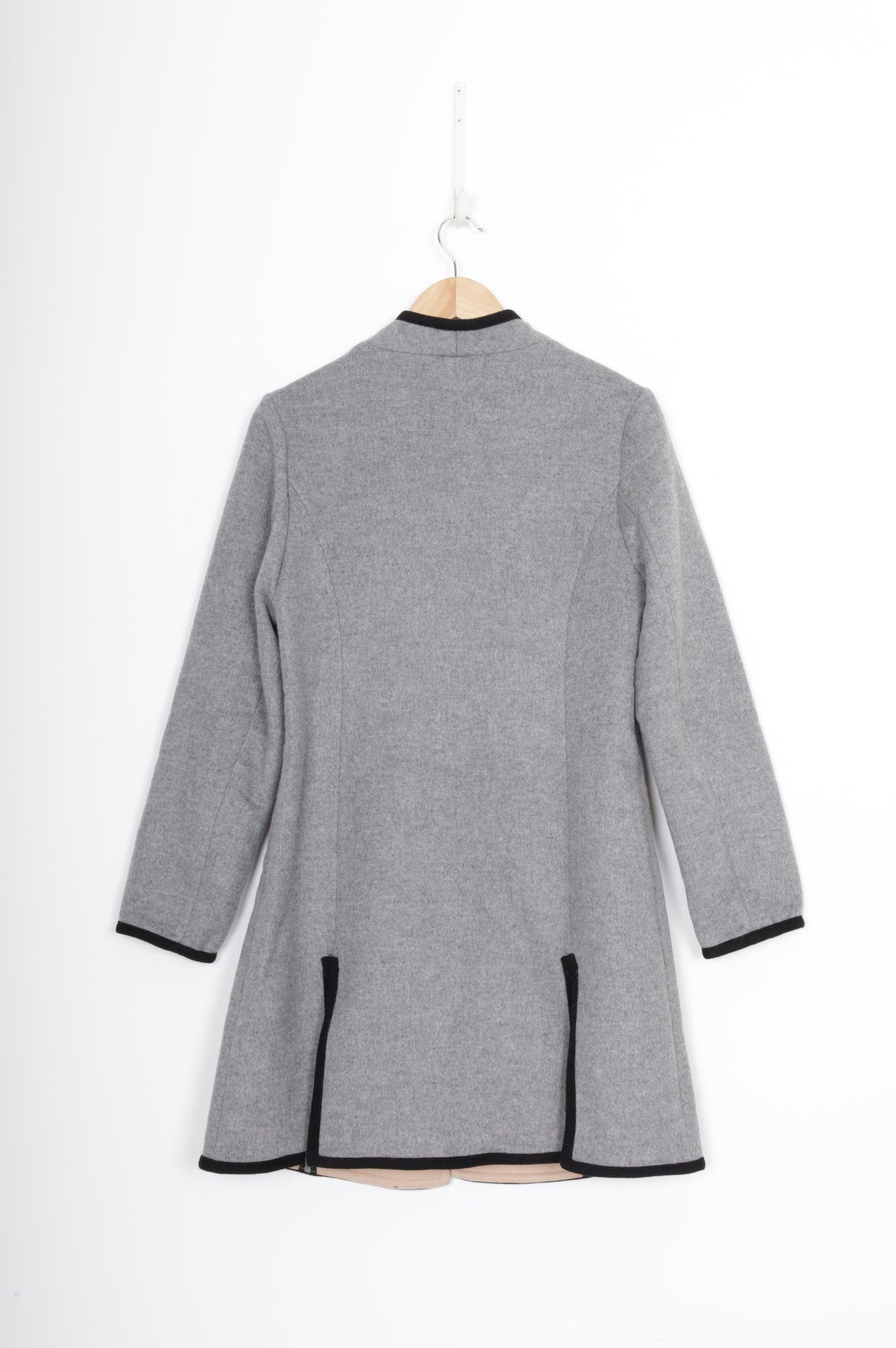 Andrea Moore Womens Grey Coat Size 10