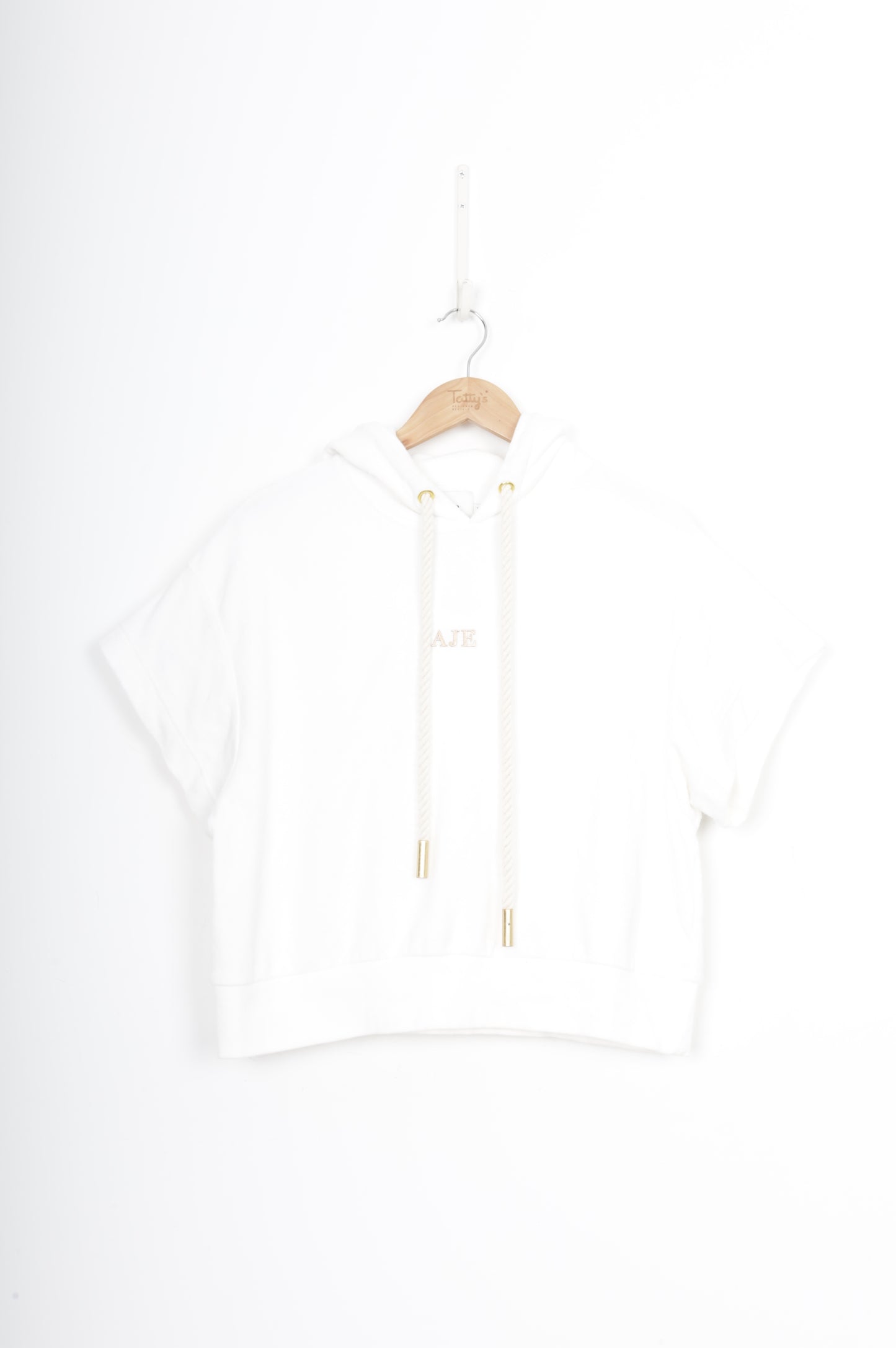 Aje Womens White Sweatshirt Size XS