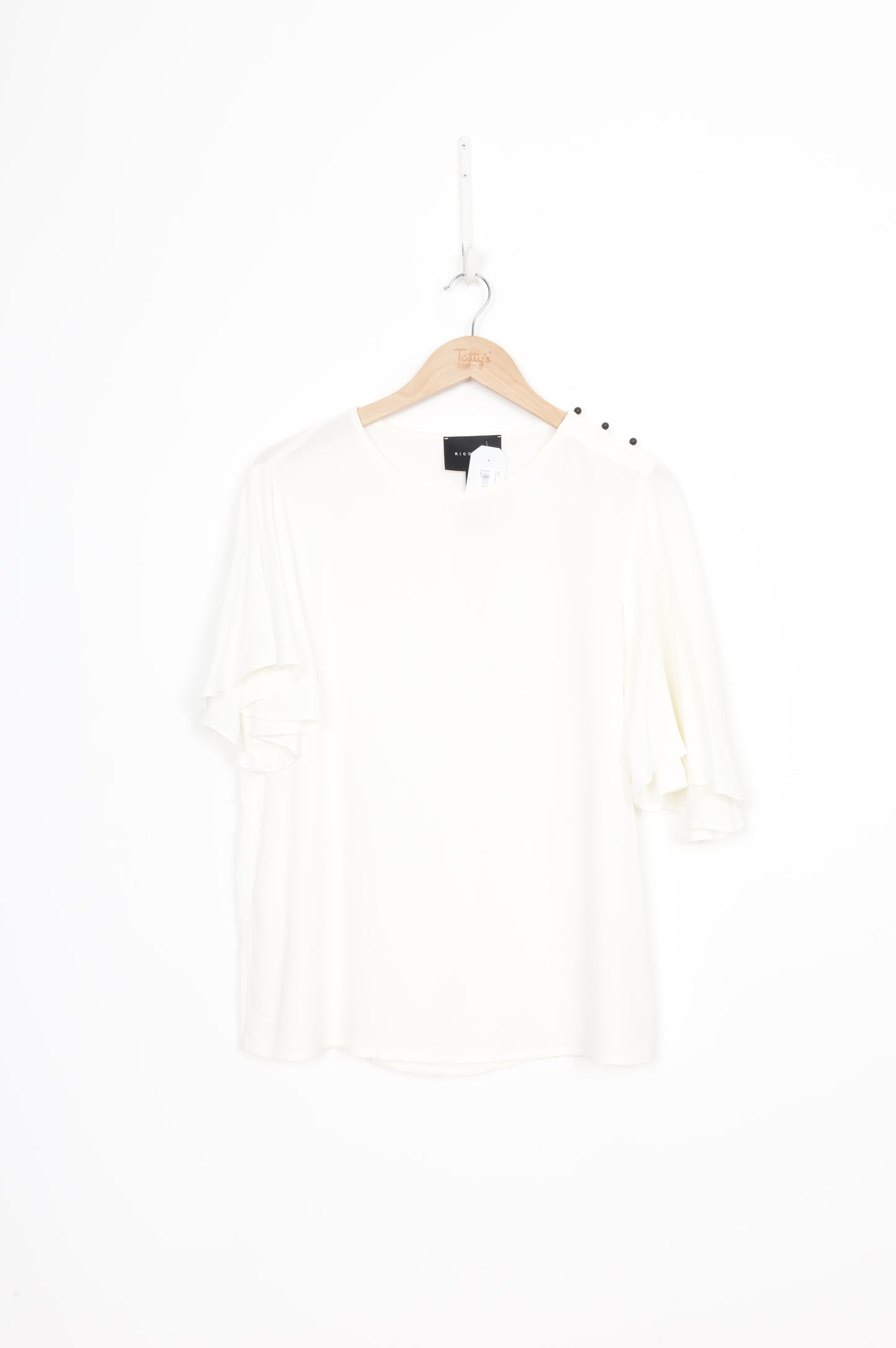 Ricochet Womens Cream Top Size 6
